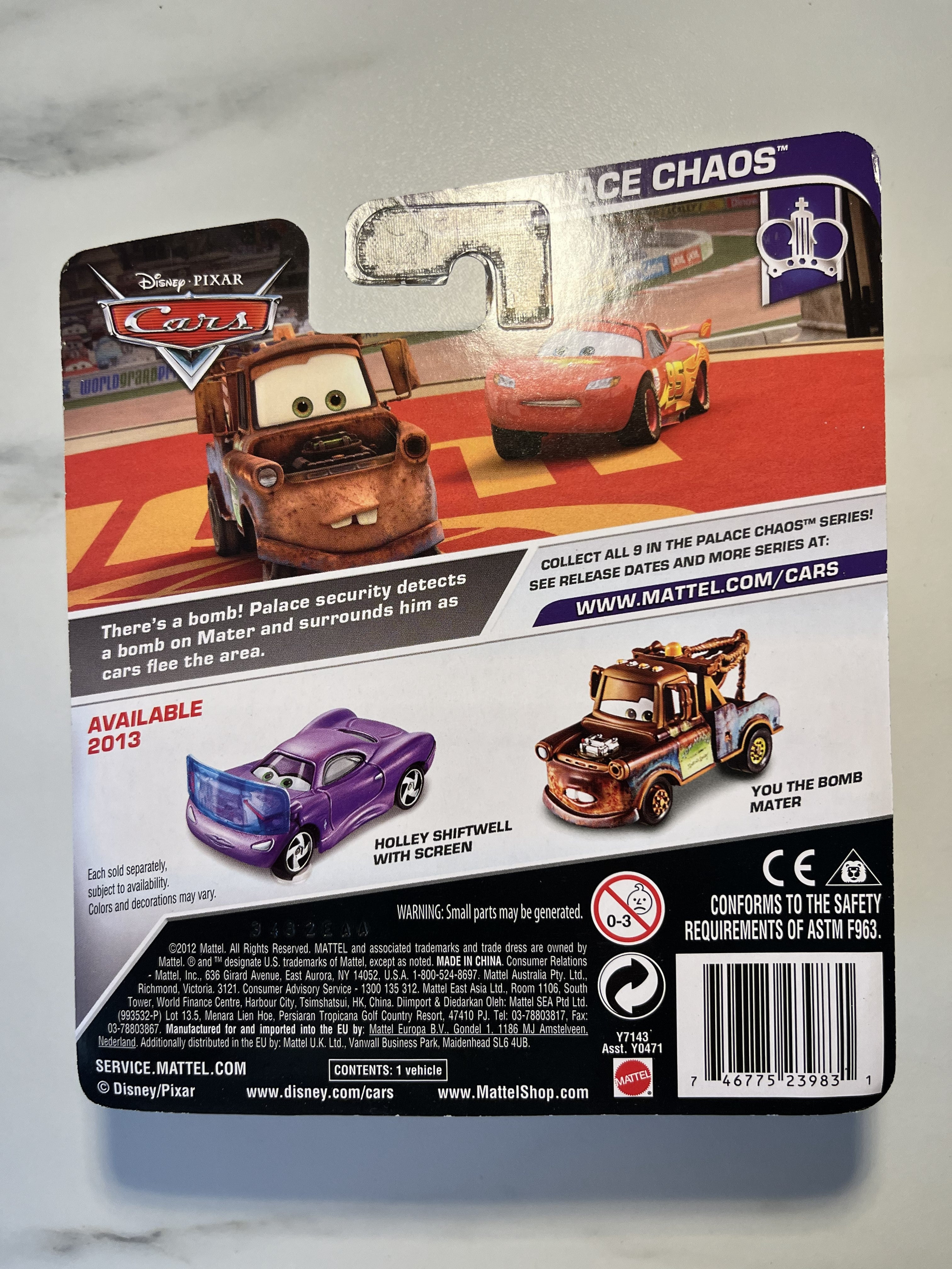You The Bomb Mater – Disney Pixar Cars – Palace Chaos Series (2012) – Neuf sous blister