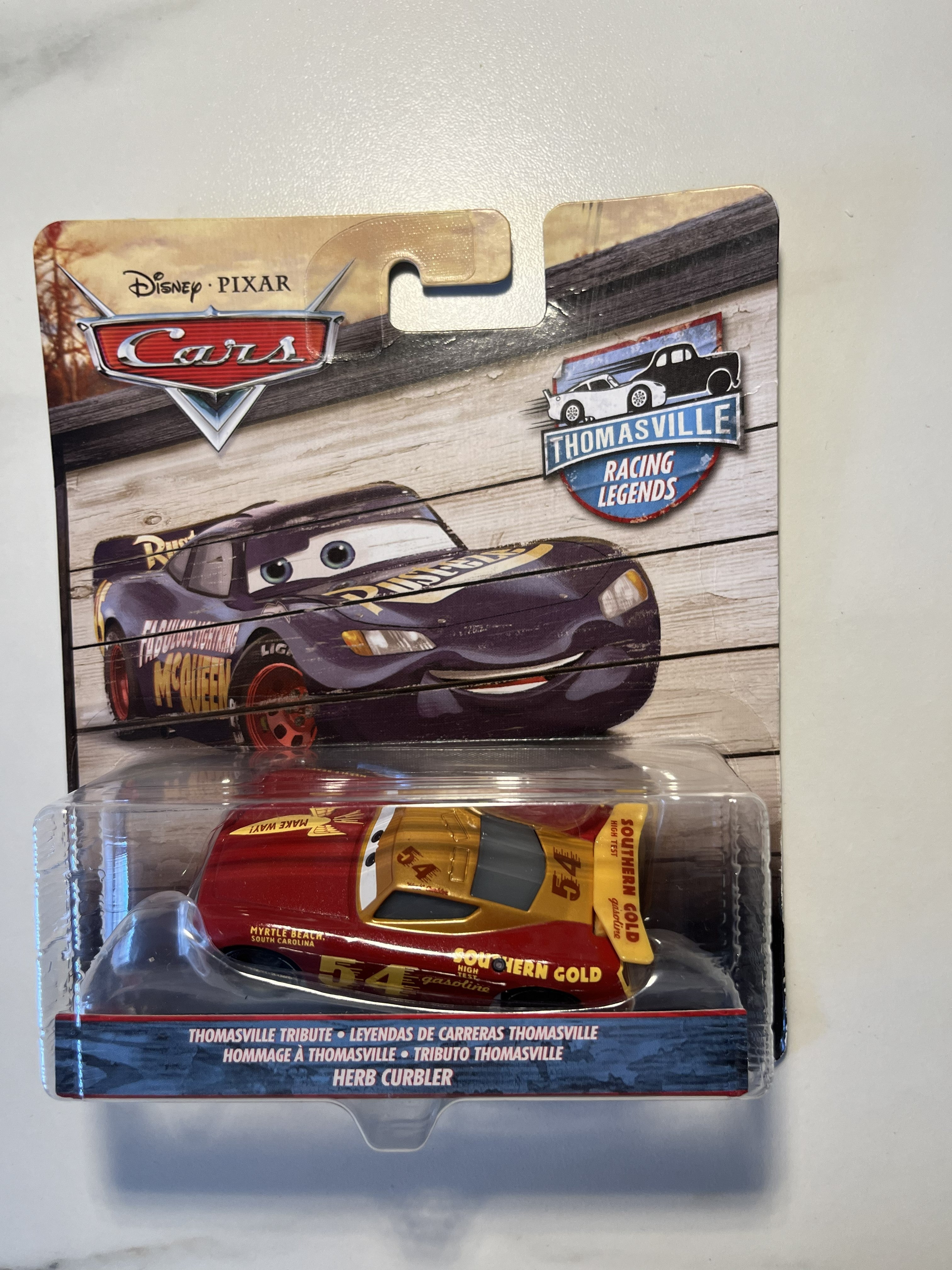 Herb Curbler – Thomasville Racing Legends – Disney Pixar Cars – Neuf sous blister