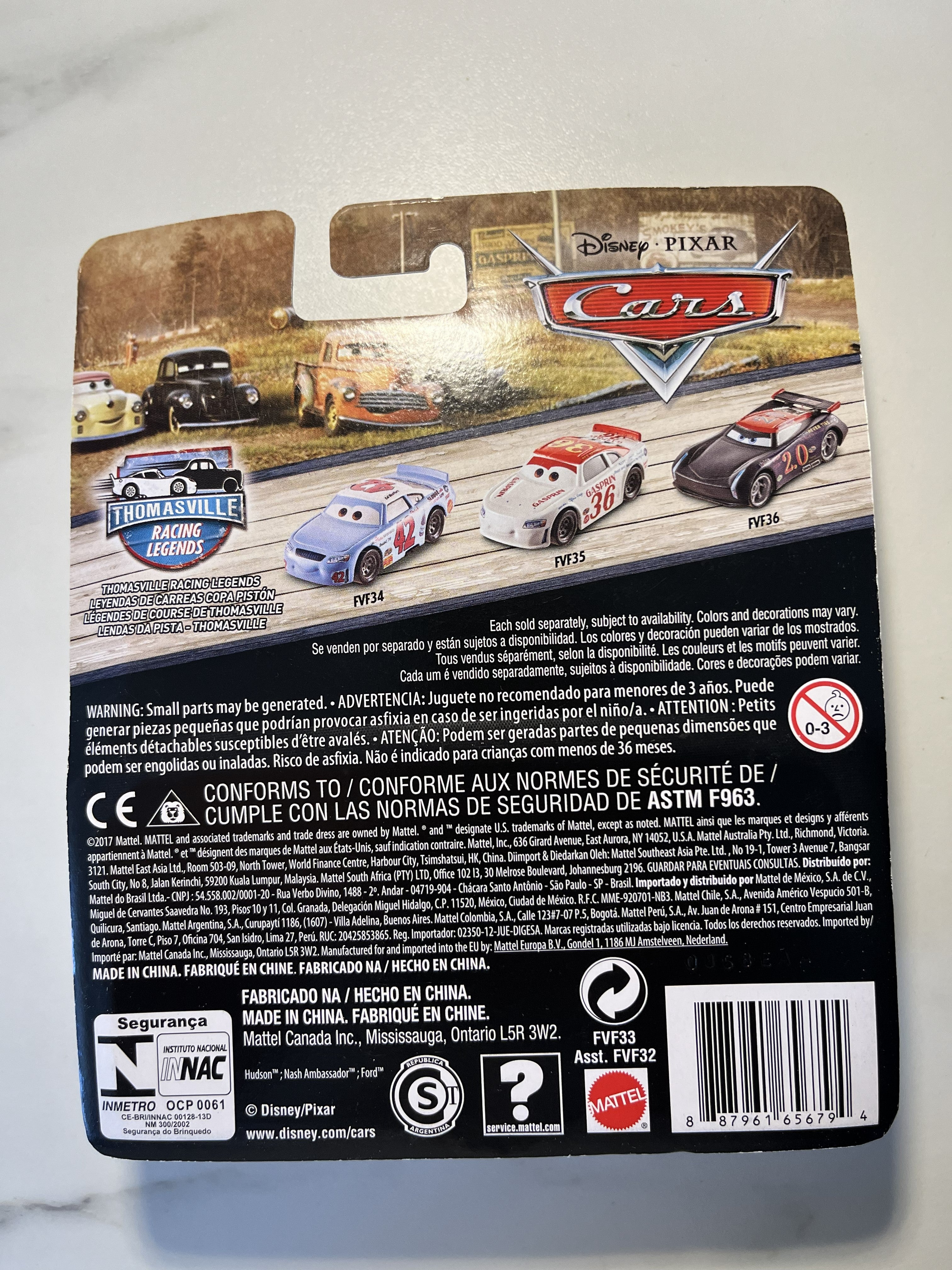 Herb Curbler – Thomasville Racing Legends – Disney Pixar Cars – Neuf sous blister