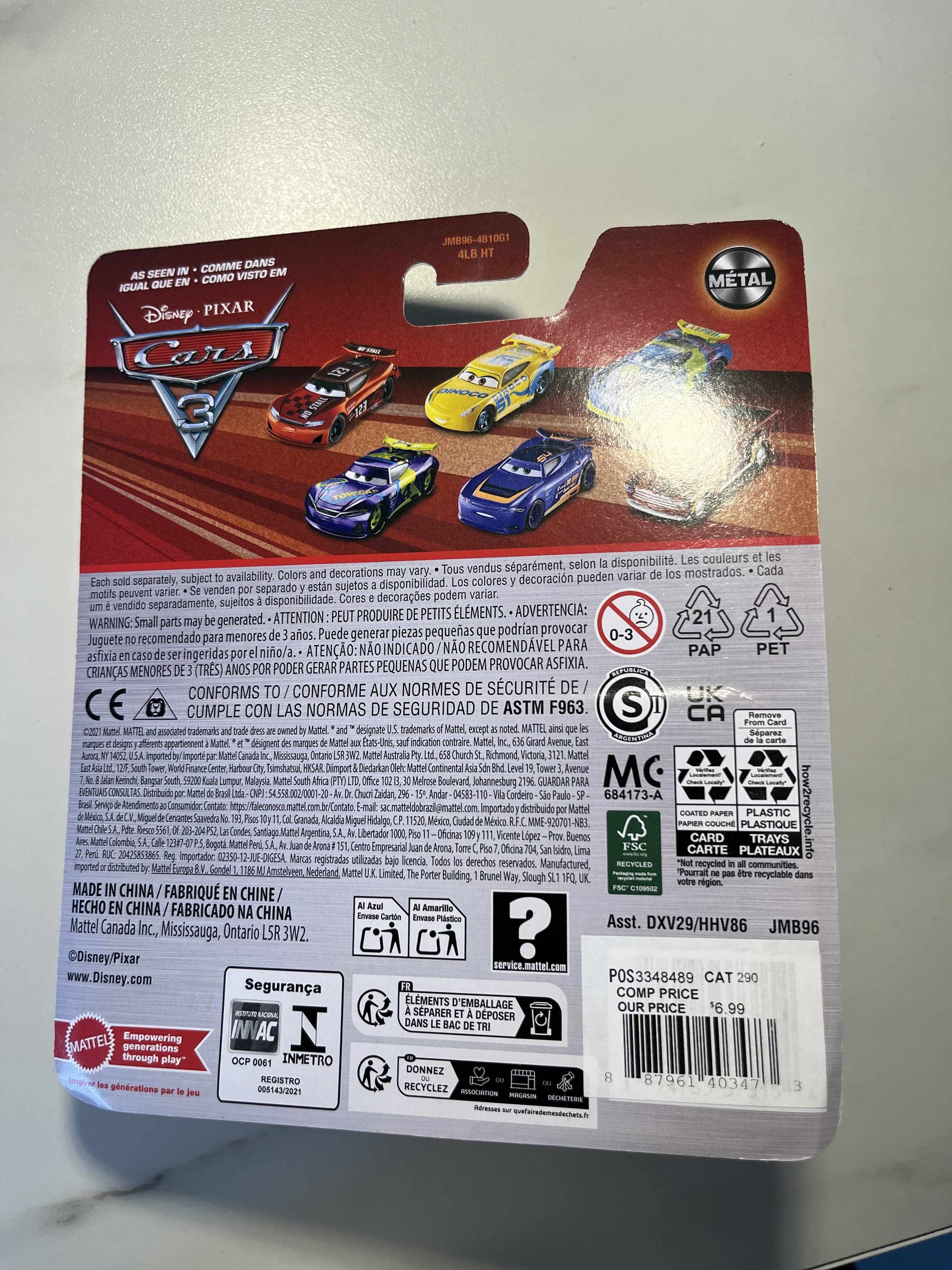 Ray Reverham Disney Pixar Cars Mattel Métal – Pickup #20