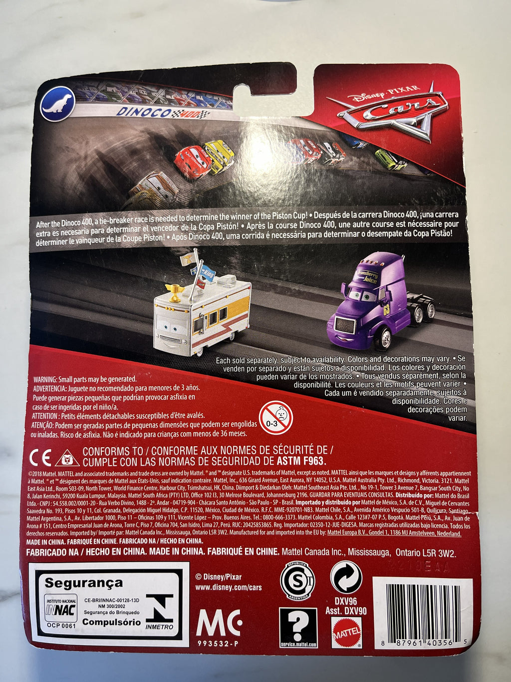 Camion Dan Haulin’ #92 – Dinoco 400 – Disney Pixar Cars Deluxe – Neuf sous blister