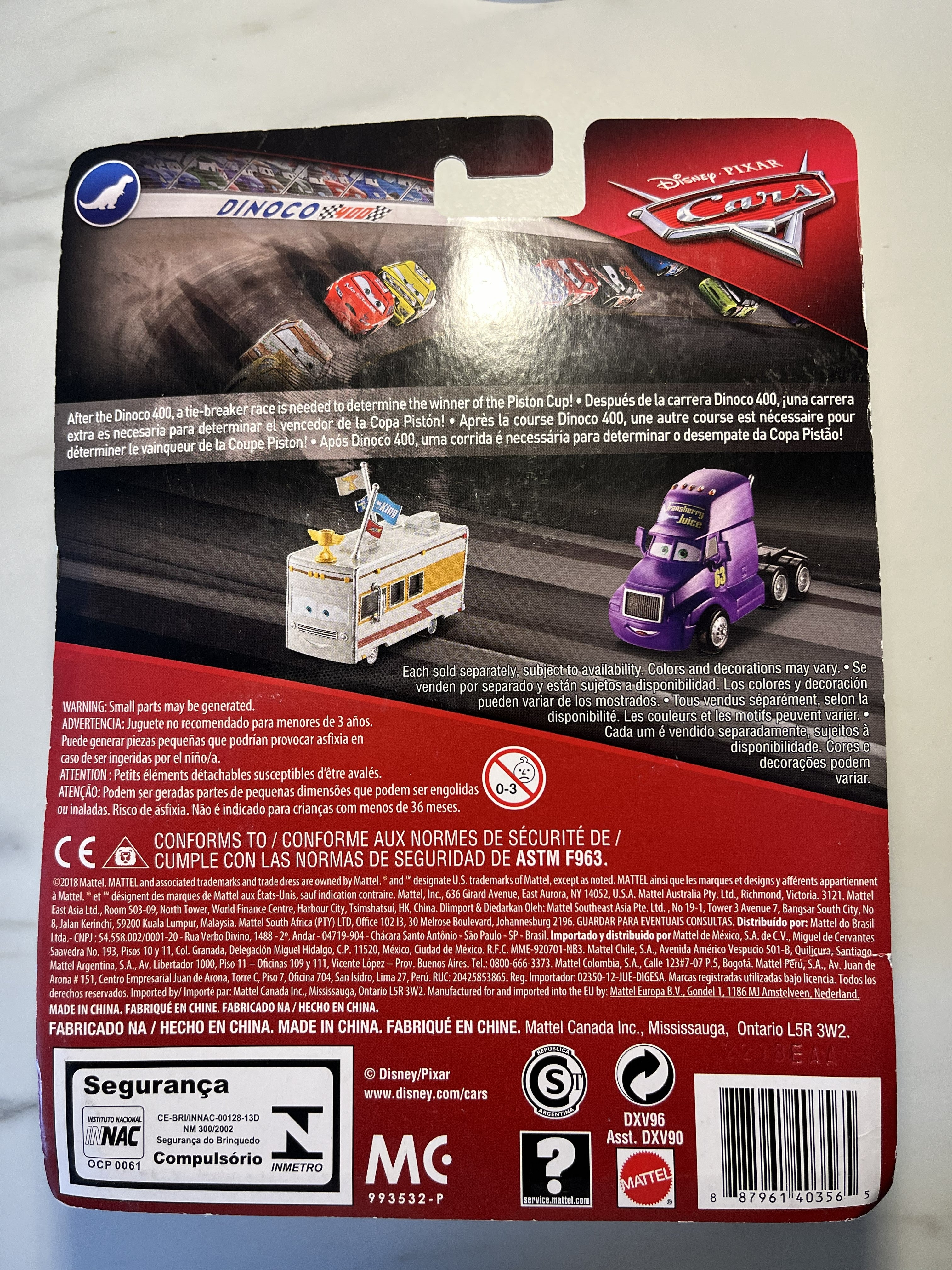 Camion Dan Haulin’ #92 – Dinoco 400 – Disney Pixar Cars Deluxe – Neuf sous blister