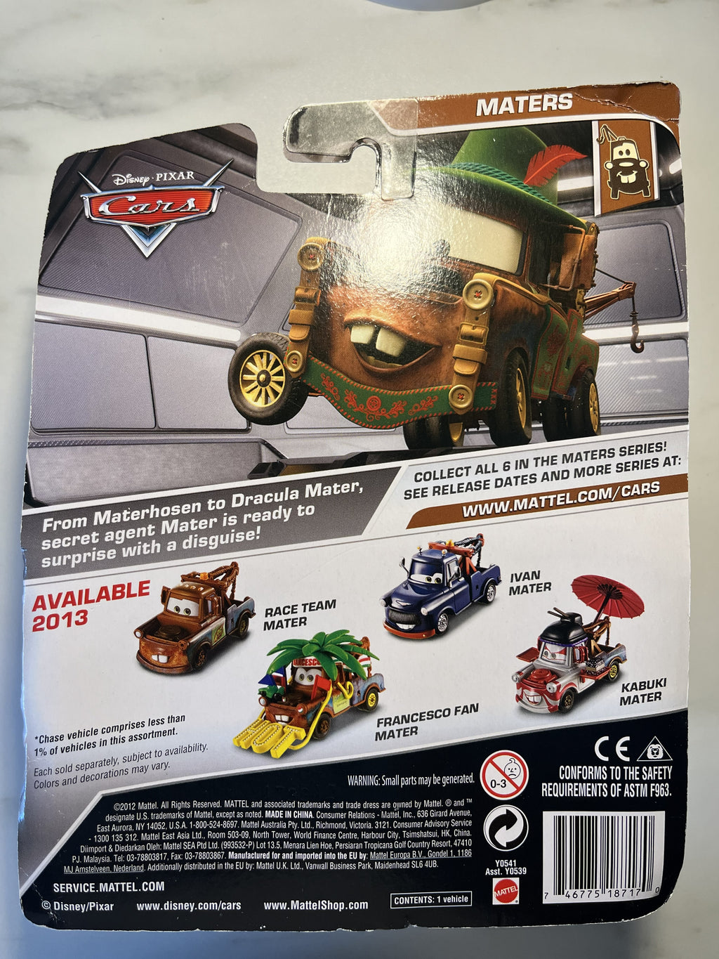 🚗 Disney Pixar Cars – Francesco Fan Mater (Deluxe Chase) – Neuf sous blister