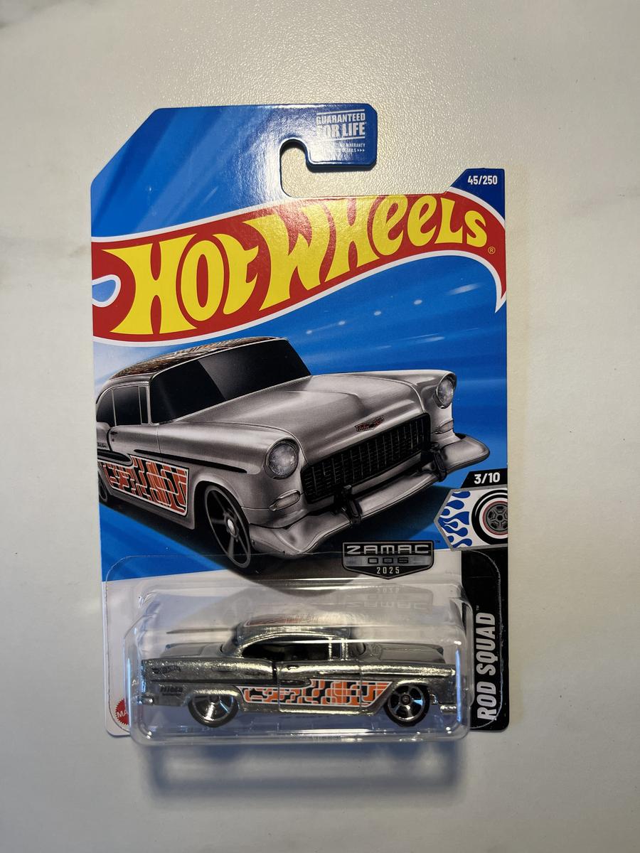 Hot Wheels ZAMAC '55 Chevy – ZAMAC 006 2025 – Rod Squad 3/10 – 45/250