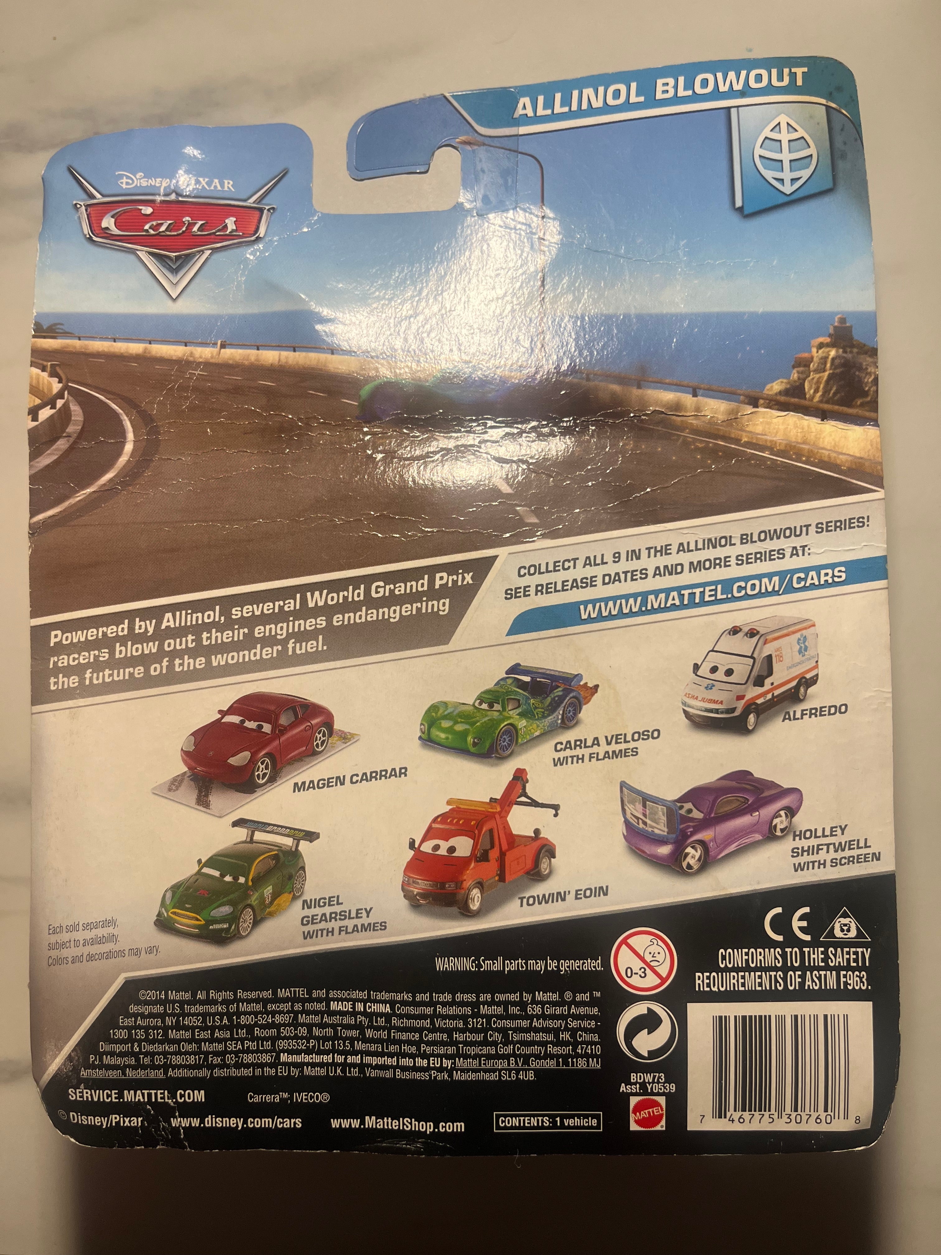 Alfredo Ambulance Deluxe – Disney Pixar Cars – Allinol Blowout – Mattel 2014 – Neuf sous blister