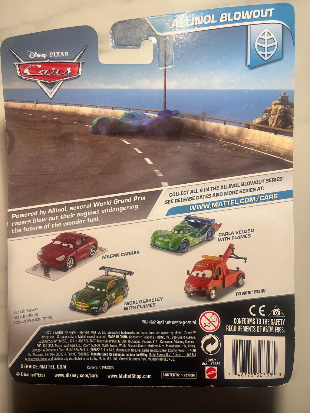 Towin' Eoin Dépanneuse Deluxe – Disney Pixar Cars – Allinol Blowout – Mattel 2013 – Neuf sous blister