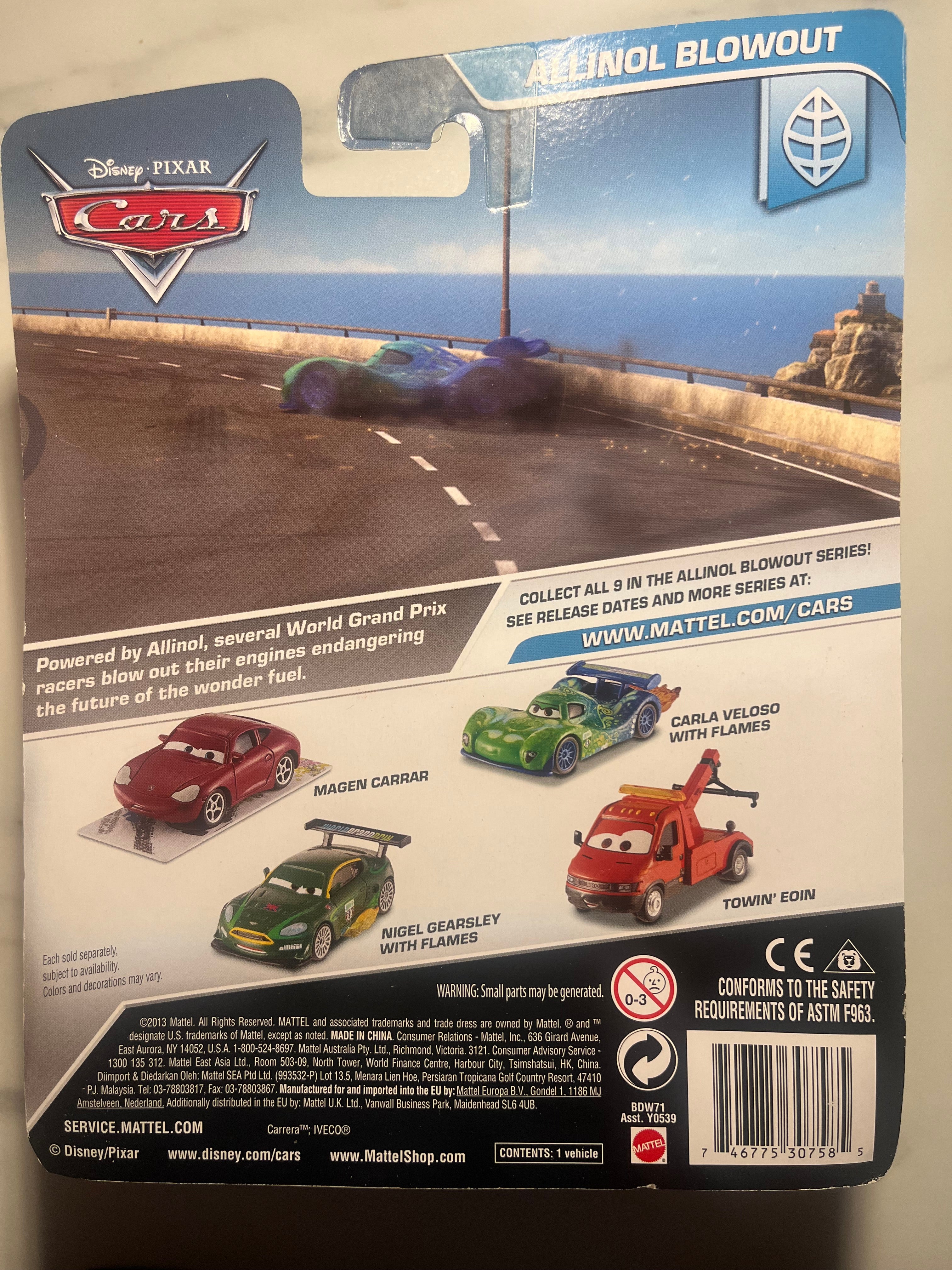 Towin' Eoin Dépanneuse Deluxe – Disney Pixar Cars – Allinol Blowout – Mattel 2013 – Neuf sous blister