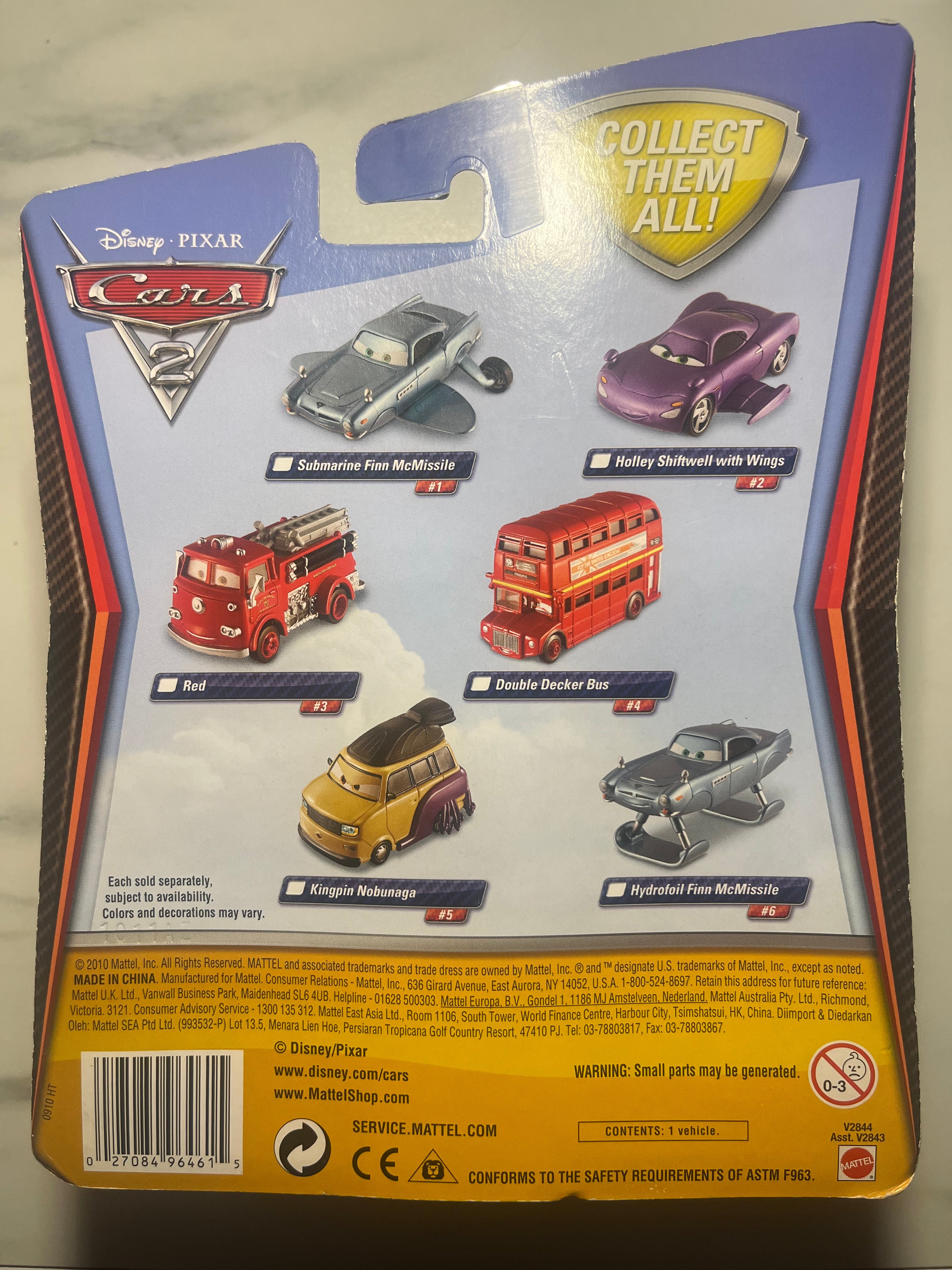 Hydrofoil Finn McMissile Deluxe – Disney Pixar Cars 2 – Mattel 2010 – Neuf sous blister
