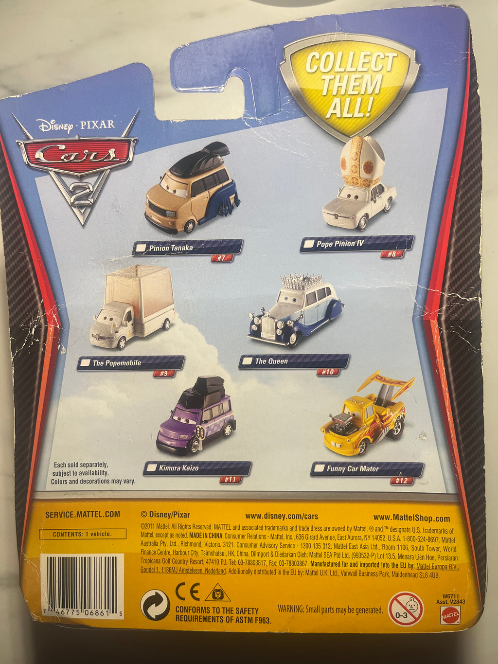 Kimura Kaizo Deluxe – Disney Pixar Cars 2 – Mattel 2011 – Neuf sous blister