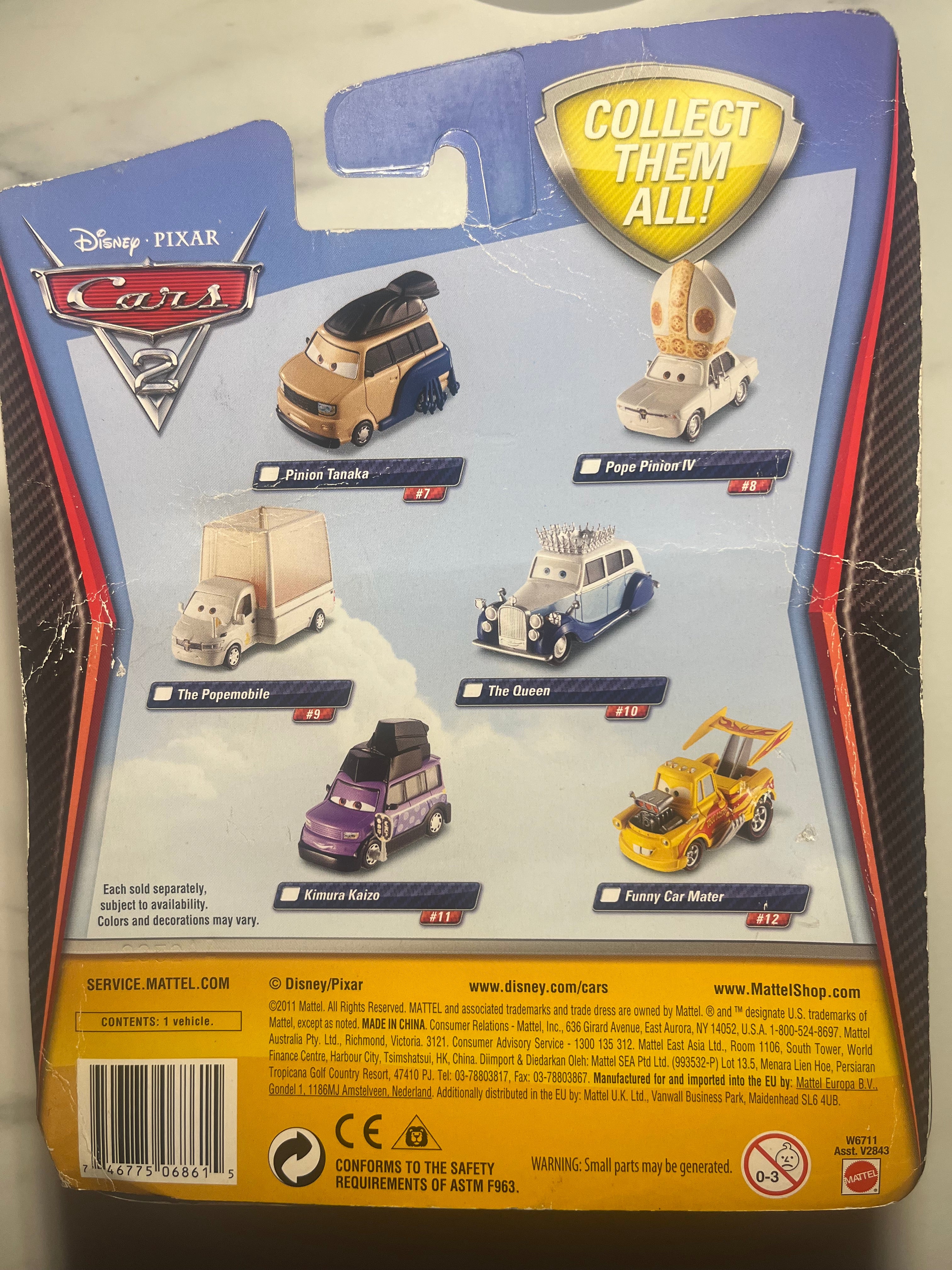 Kimura Kaizo Deluxe – Disney Pixar Cars 2 – Mattel 2011 – Neuf sous blister