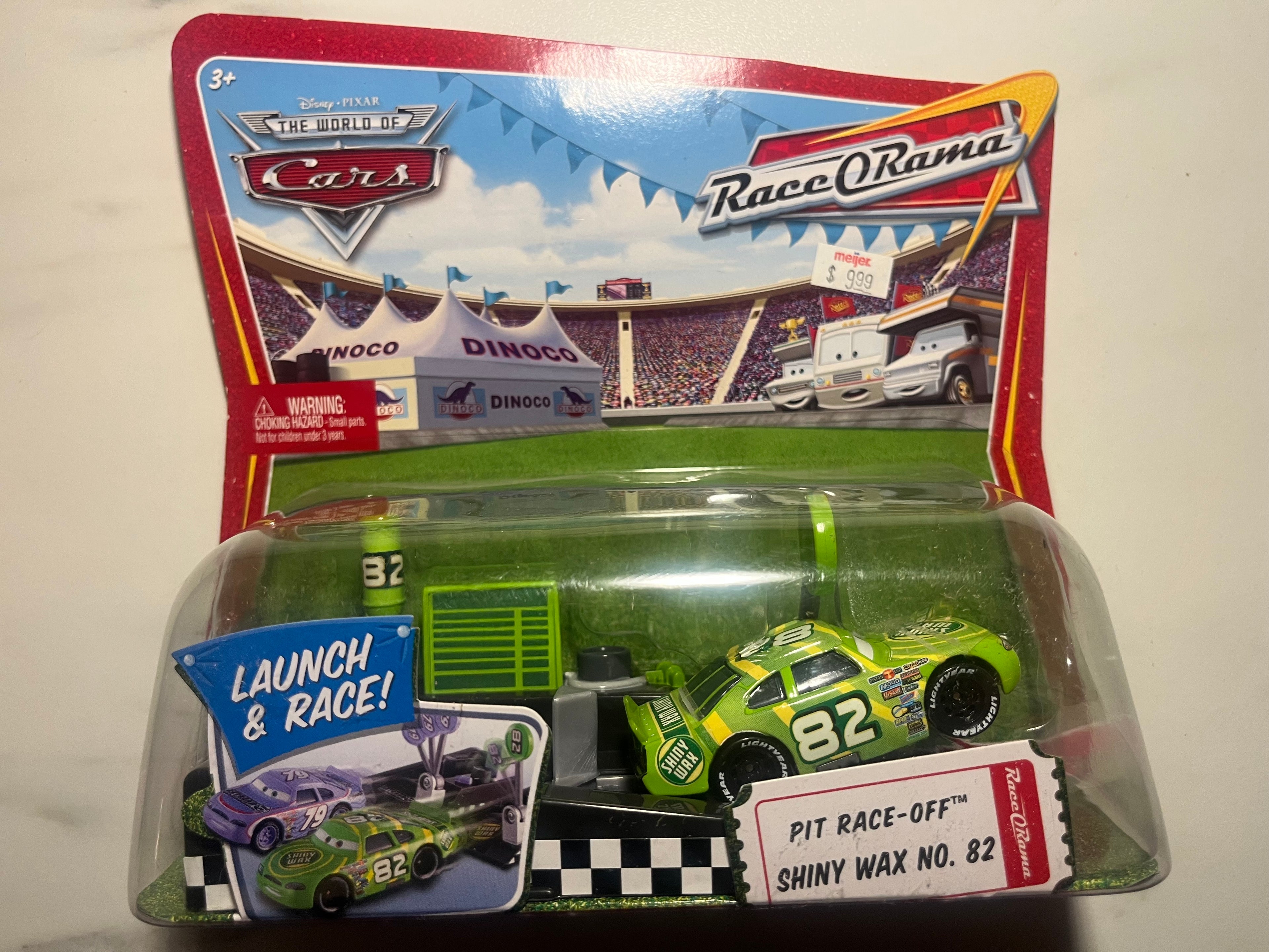 Pit Race-Off Shiny Wax No. 82 – Disney Pixar Cars – Race-O-Rama – Mattel – Neuf sous blister