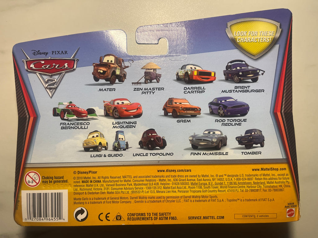 Coffret Finn McMissile & Tomber – Coffret Exclusif Disney Pixar Cars 2 – Mattel – Neuf sous blister