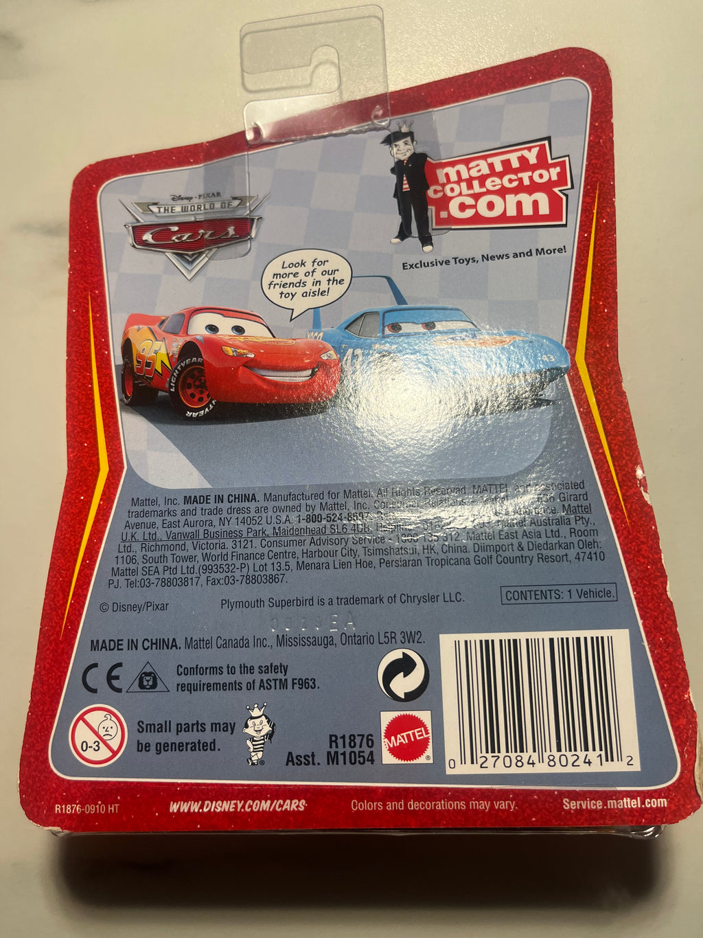 Chuck Armstrong - Mood Springs No. 33 – Race-O-Rama – Disney Pixar Cars – Mattel – Pneus en caoutchouc – Neuf sous blister
