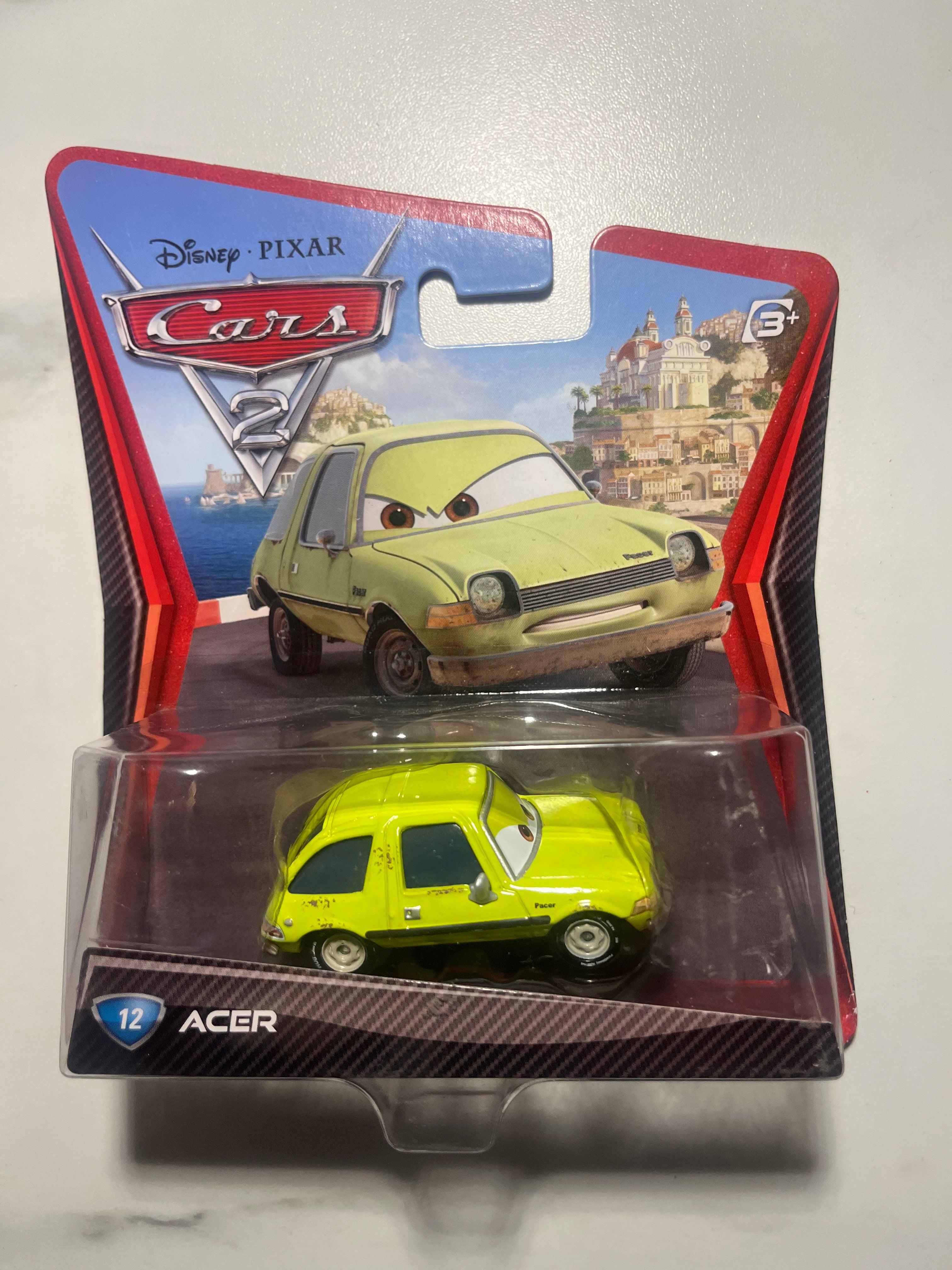 Acer #12 – Disney Pixar Cars 2 – Mattel – Die-Cast – Neuf sous blister