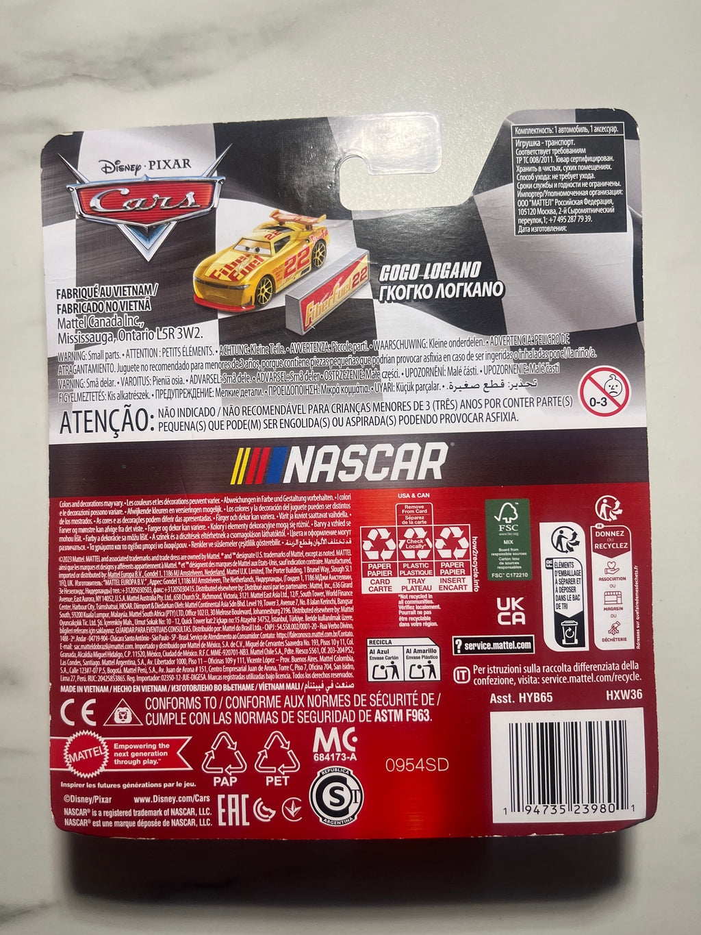 Gogo Logano NASCAR – Disney Pixar Cars – Mattel – Neuf sous blister