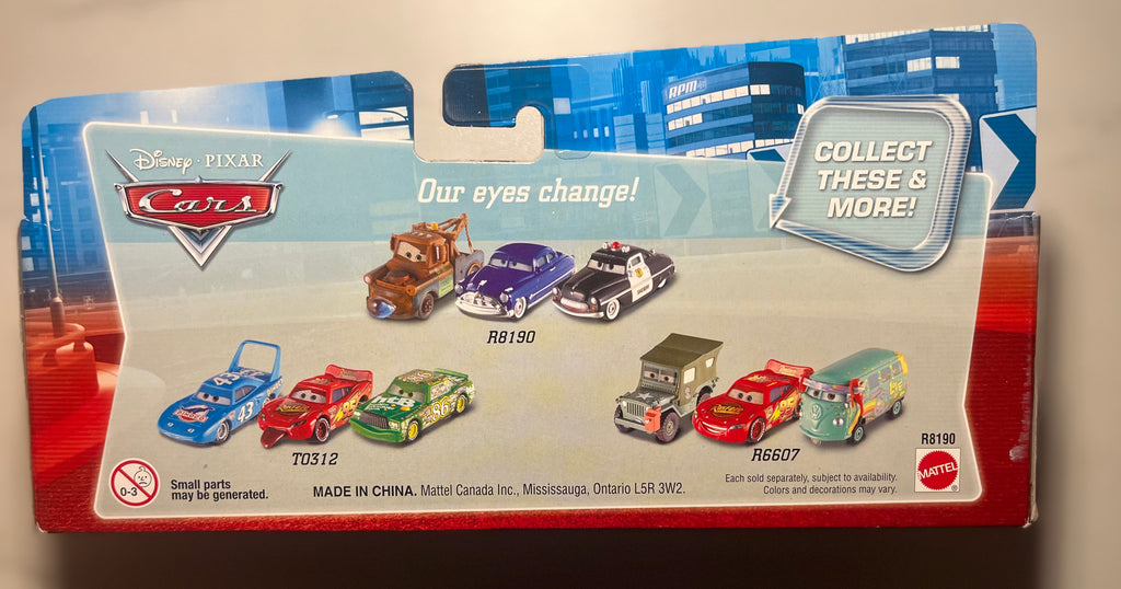 Coffret 3 Voitures Radiator Springs – Doc Hudson + Mater + Sheriff – Disney Pixar Cars – Mattel – Neuf en boîte