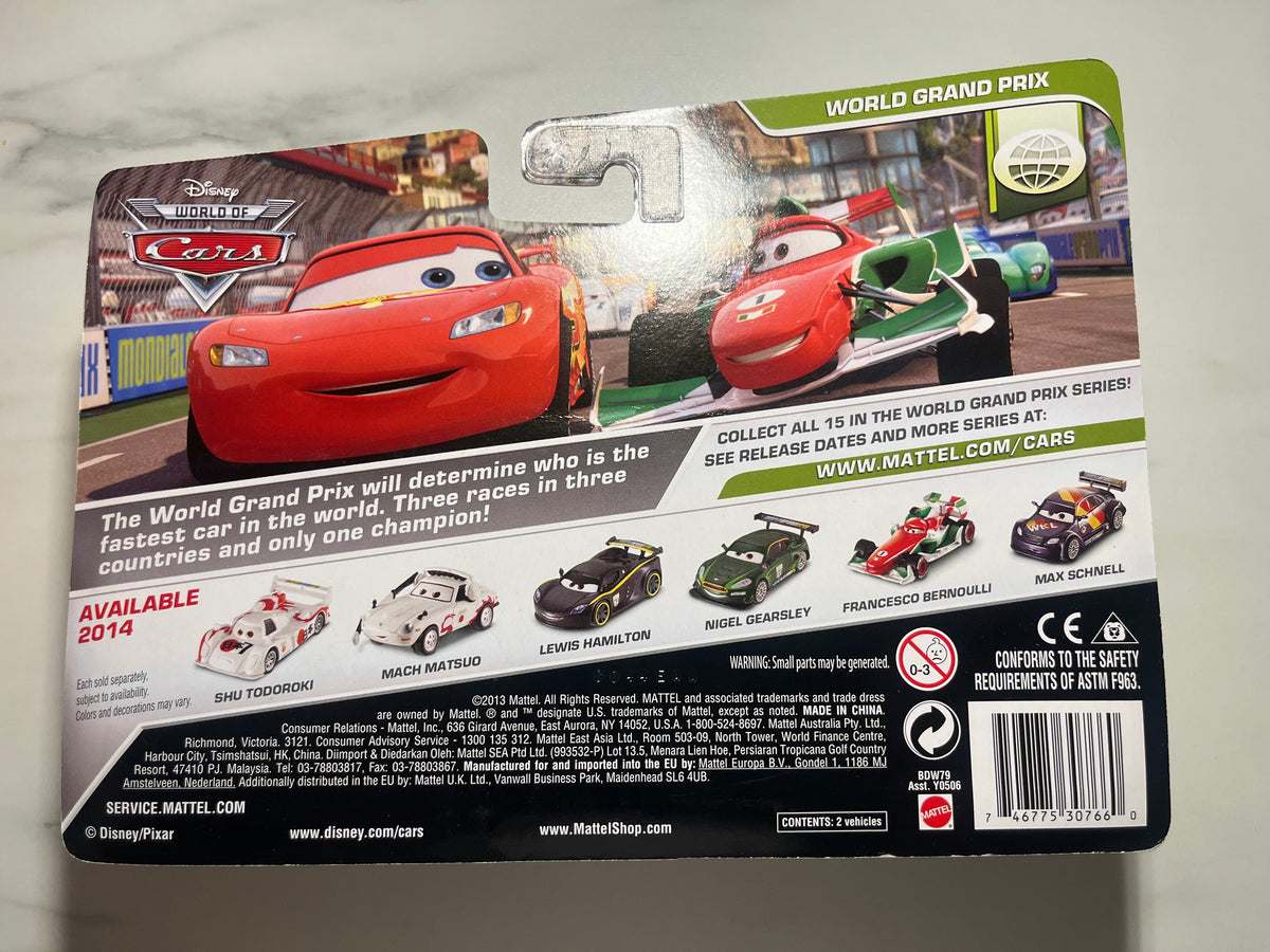 Coffret Shu Todoroki & Mach Matsuo World Grand Prix – Disney Pixar Cars 2 – Mattel – Neuf sous blister