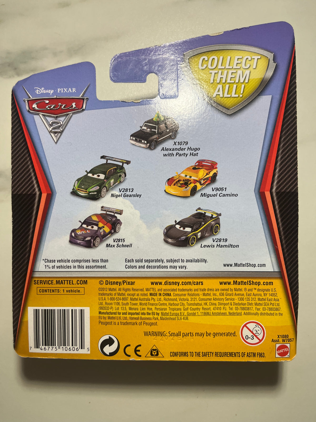 Mary Esgocar – Disney Pixar Cars 2 – Mattel – Neuf sous blister