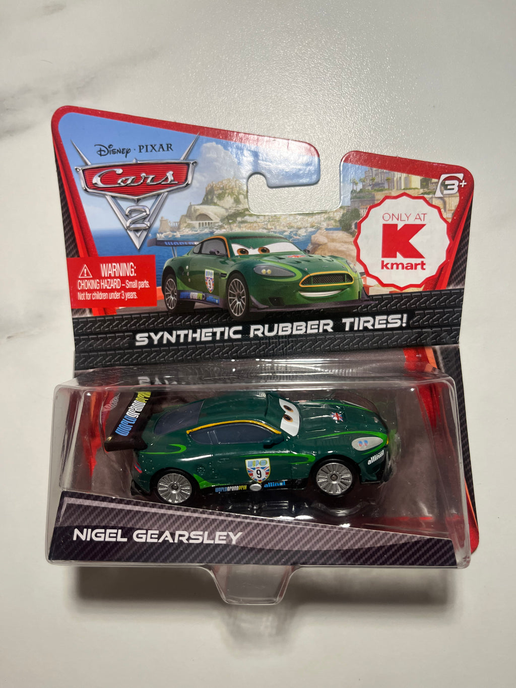 Voiture miniature Cars 2 Nigel Gearsley pneus caoutchouc Mattel