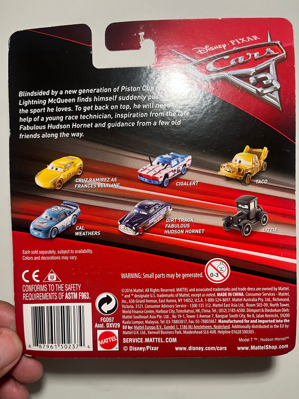 Dos du blister Fabulous Lightning McQueen Disney Pixar Cars 3