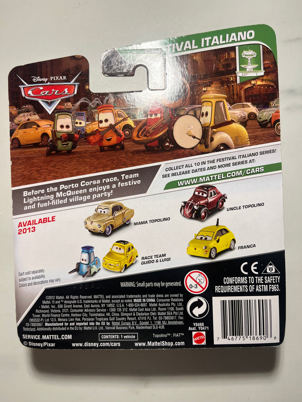 Franca – Disney Pixar Cars 2 – Mattel – Neuf sous blister