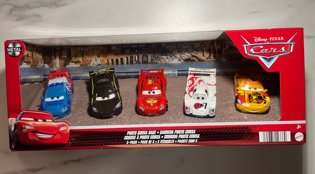 Coffret Porto Corsa Race (5 véhicules) – Disney Pixar Cars 2 – Mattel – Neuf en boîte