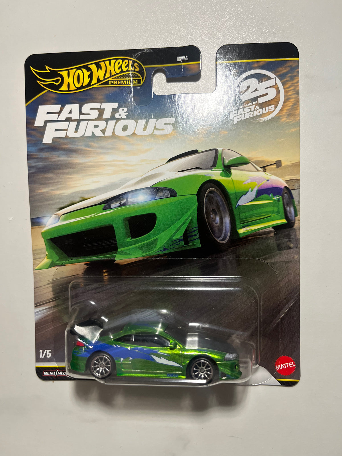 Mitsubishi Eclipse 1995 (CHASE) – Fast & Furious – Hot Wheels Premium – Neuf sous blister