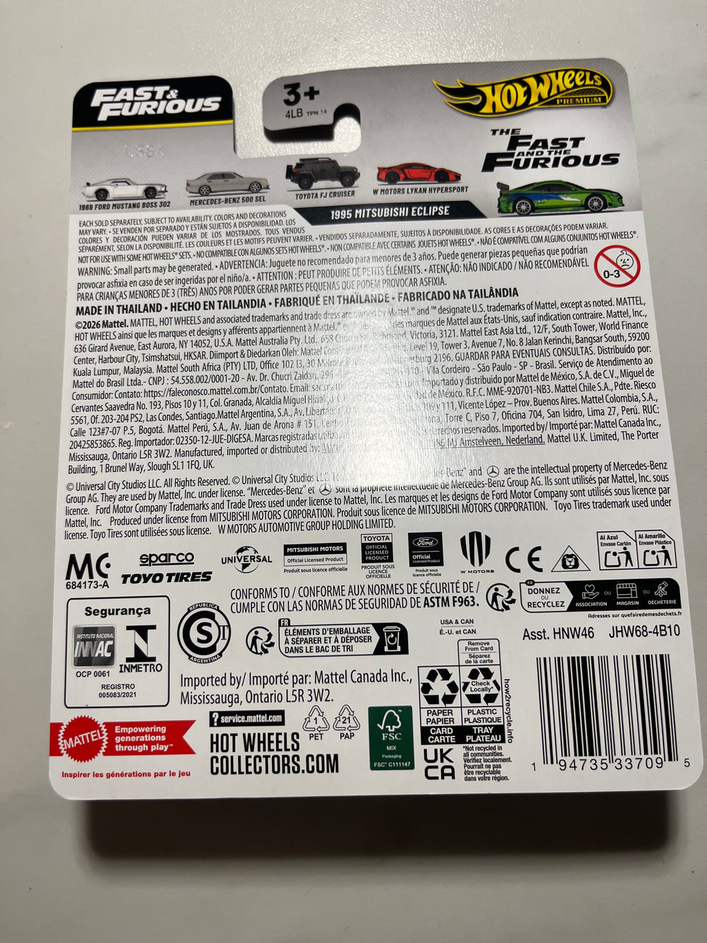 Mitsubishi Eclipse 1995 (CHASE) – Fast & Furious – Hot Wheels Premium – Neuf sous blister