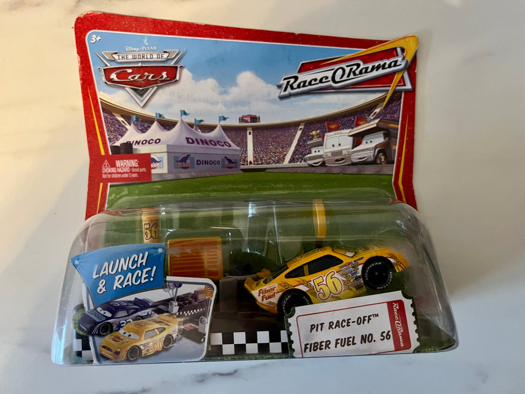Pit Race-Off Fiber Fuel No. 56 – Disney Pixar Cars – Race-O-Rama – Mattel – Neuf sous blister