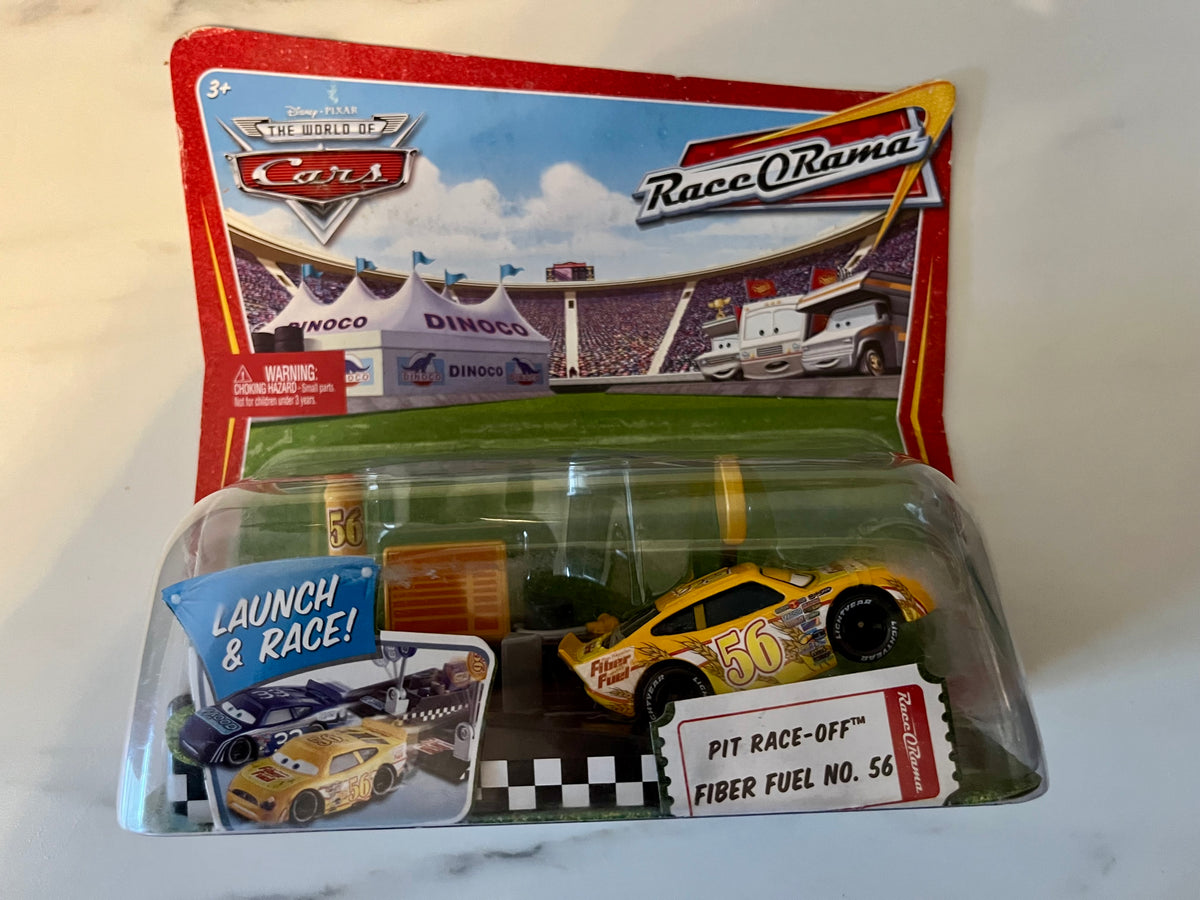 Pit Race-Off Fiber Fuel No. 56 – Disney Pixar Cars – Race-O-Rama – Mattel – Neuf sous blister