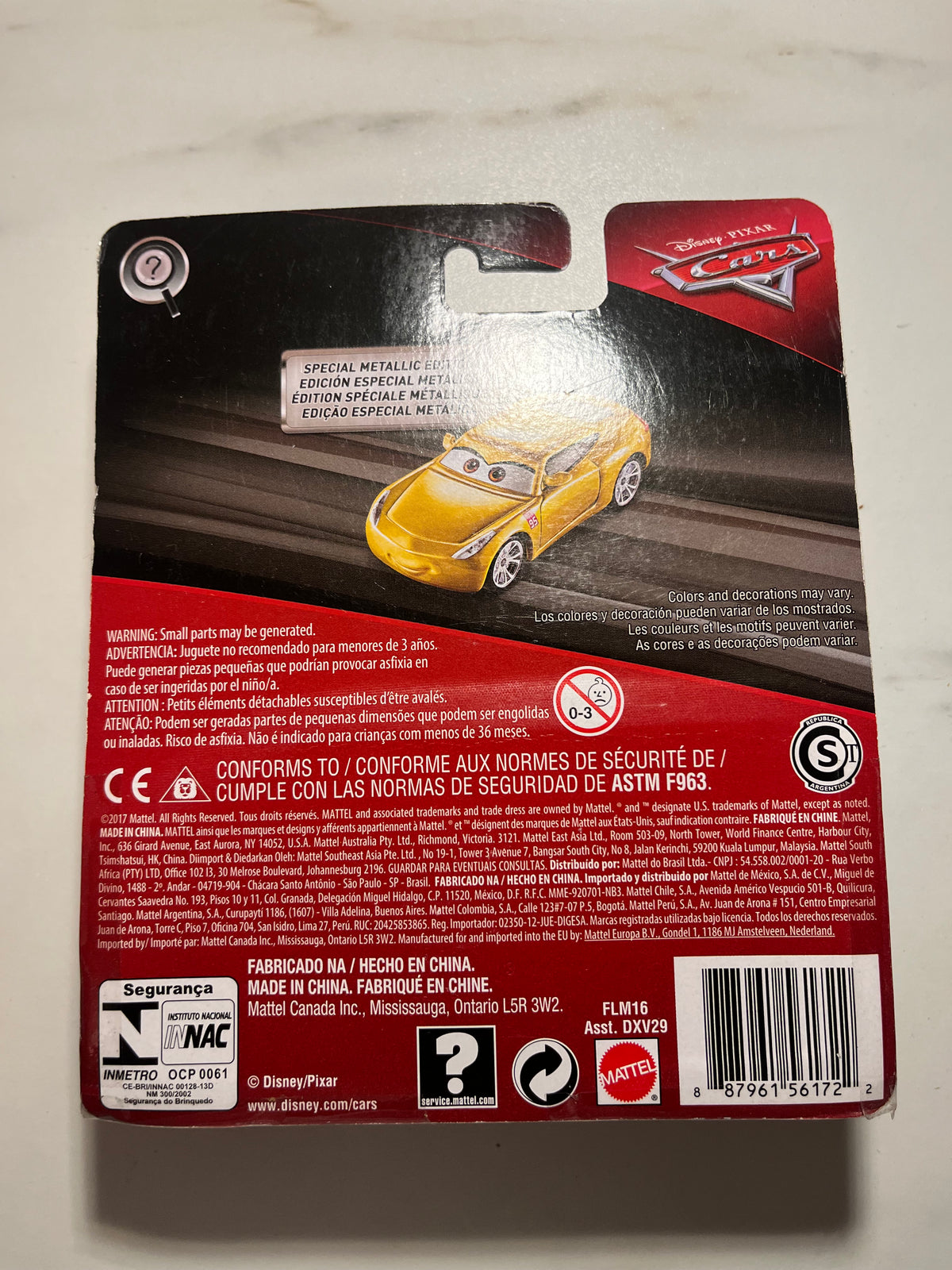 Cruz Ramirez Metallic – Disney Pixar Cars Mattel – verso