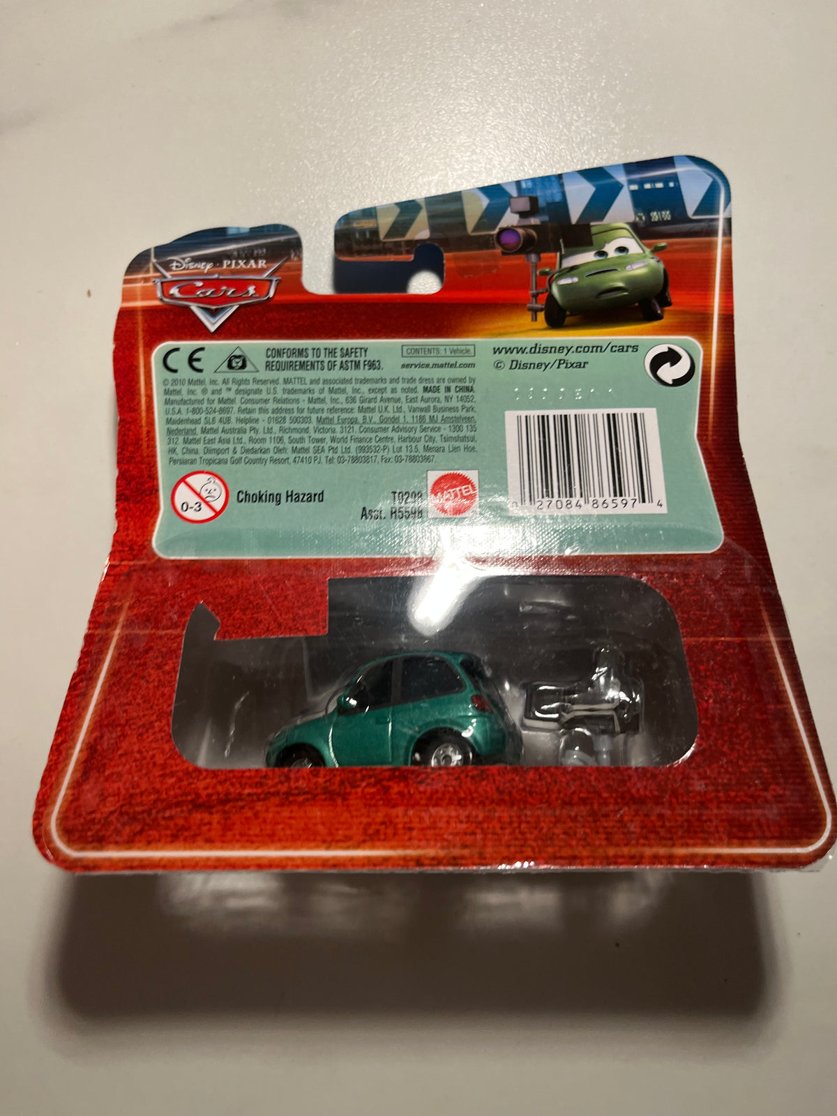Dash Boardman yeux lenticulaires – Disney Pixar Cars Mattel – verso