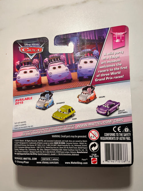 Acer Tokyo Party – Disney Pixar Cars Mattel – verso