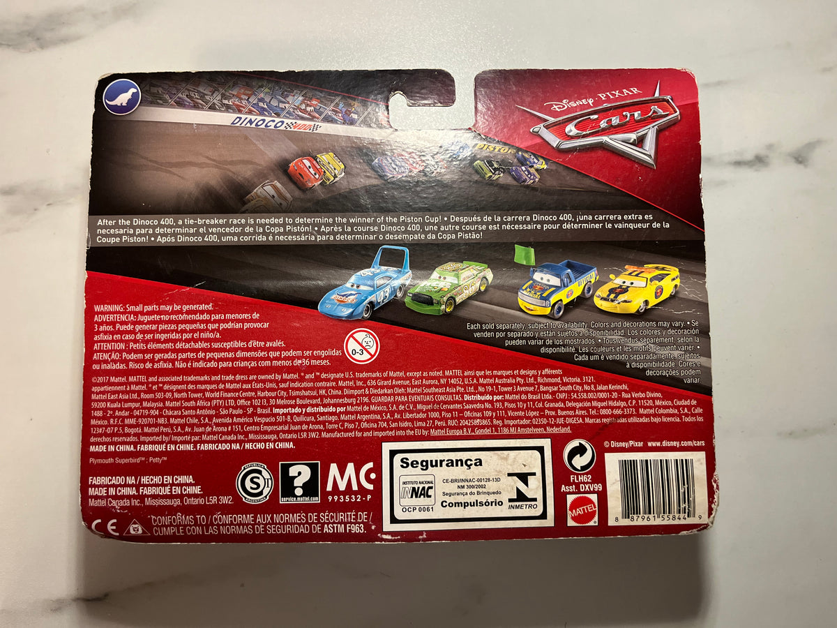Coffret Dinoco Pitty & Roger Wheeler – Disney Pixar Cars Mattel – verso