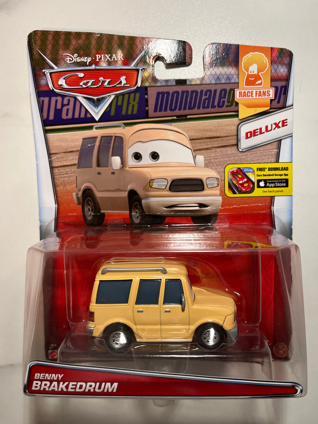 Benny Brakedrum Deluxe – Disney Pixar Cars Mattel – recto