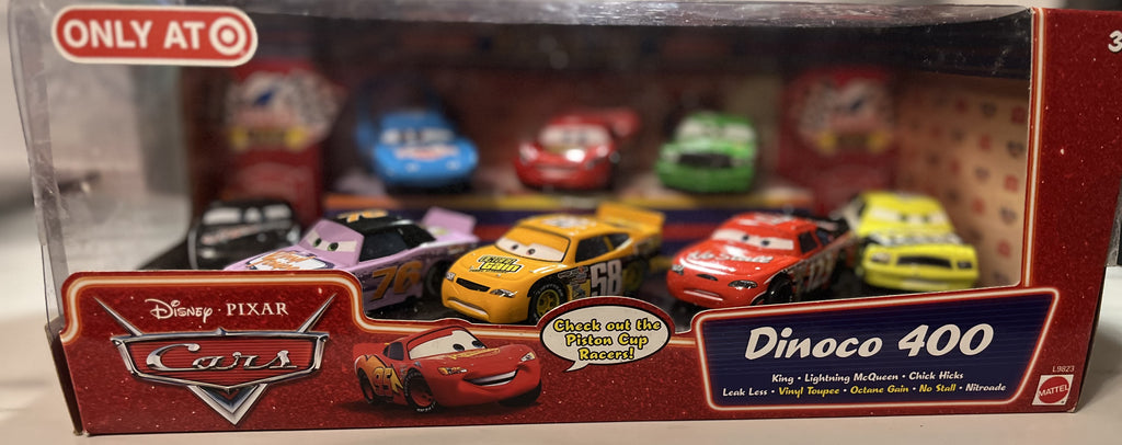 Coffret 8 voitures Piston Cup Dinoco 400 – Disney Pixar Cars Mattel – recto