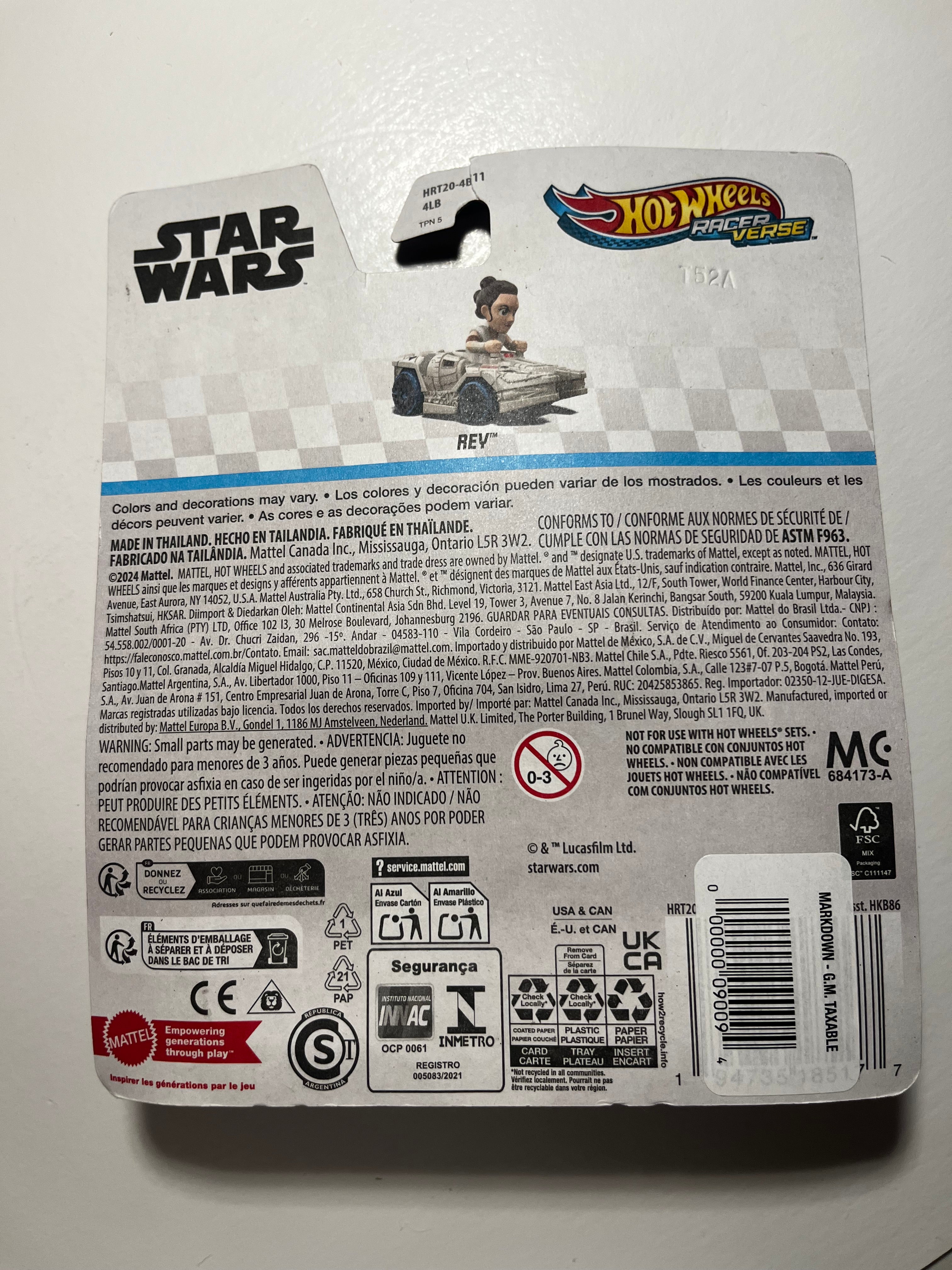 Hot Wheels Racer Verse Rey – Star Wars – Sous Blister