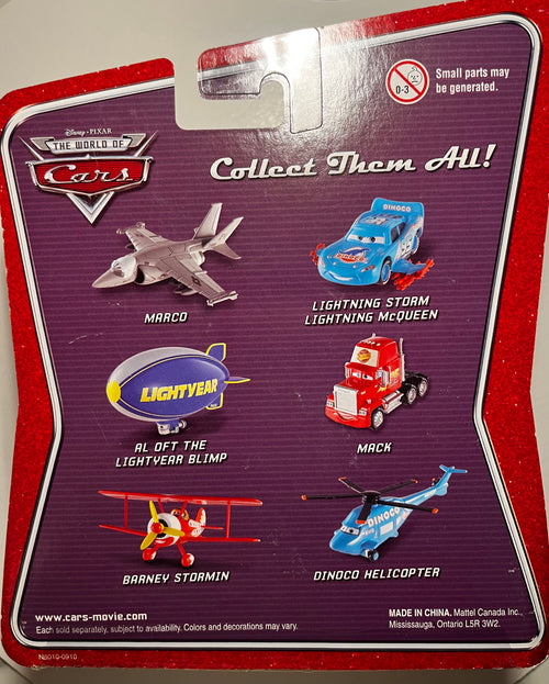 Barney Stormin – Disney Pixar Cars The World of Cars – Avion Rare sous Blister