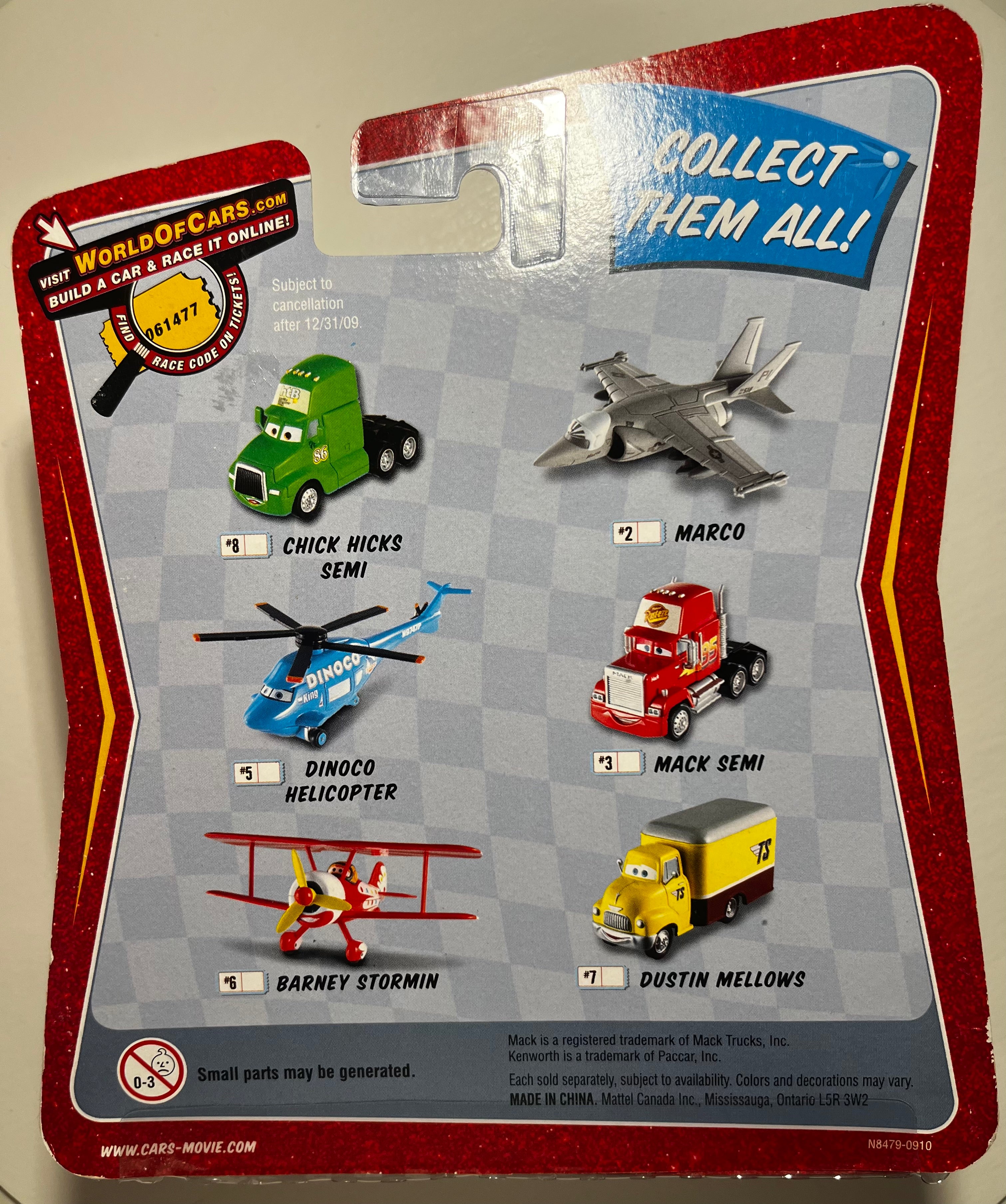 Chick Hicks Semi Mega Size – Disney Pixar Cars Race O Rama #8 – Camion Rare sous Blister