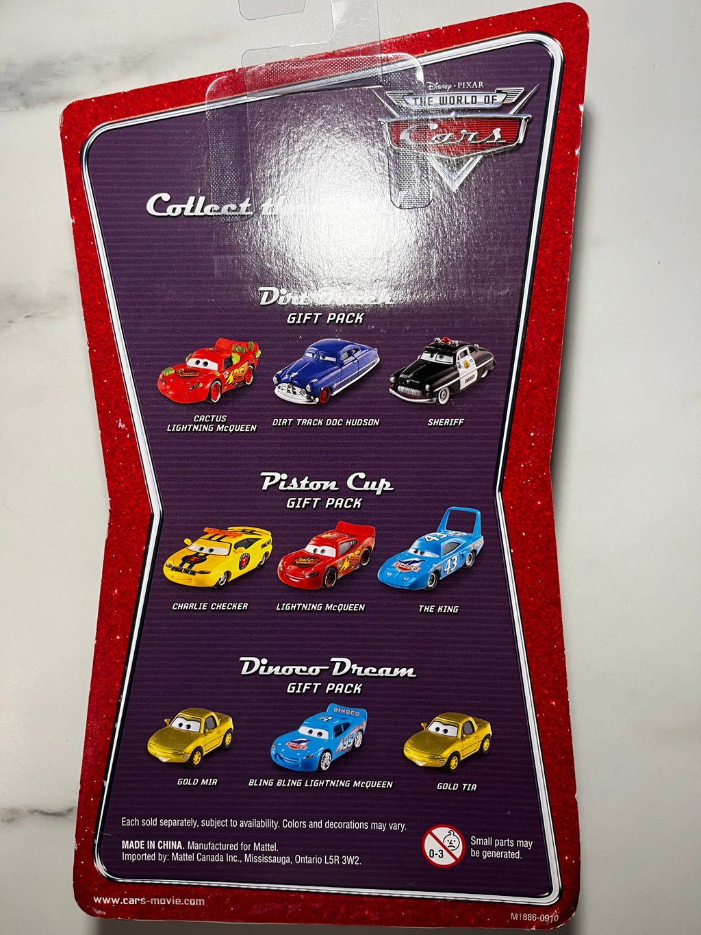 Dinoco Dream Coffret – Disney Pixar Cars – Gold Mia, Gold Tia & Bling Bling Lightning McQueen