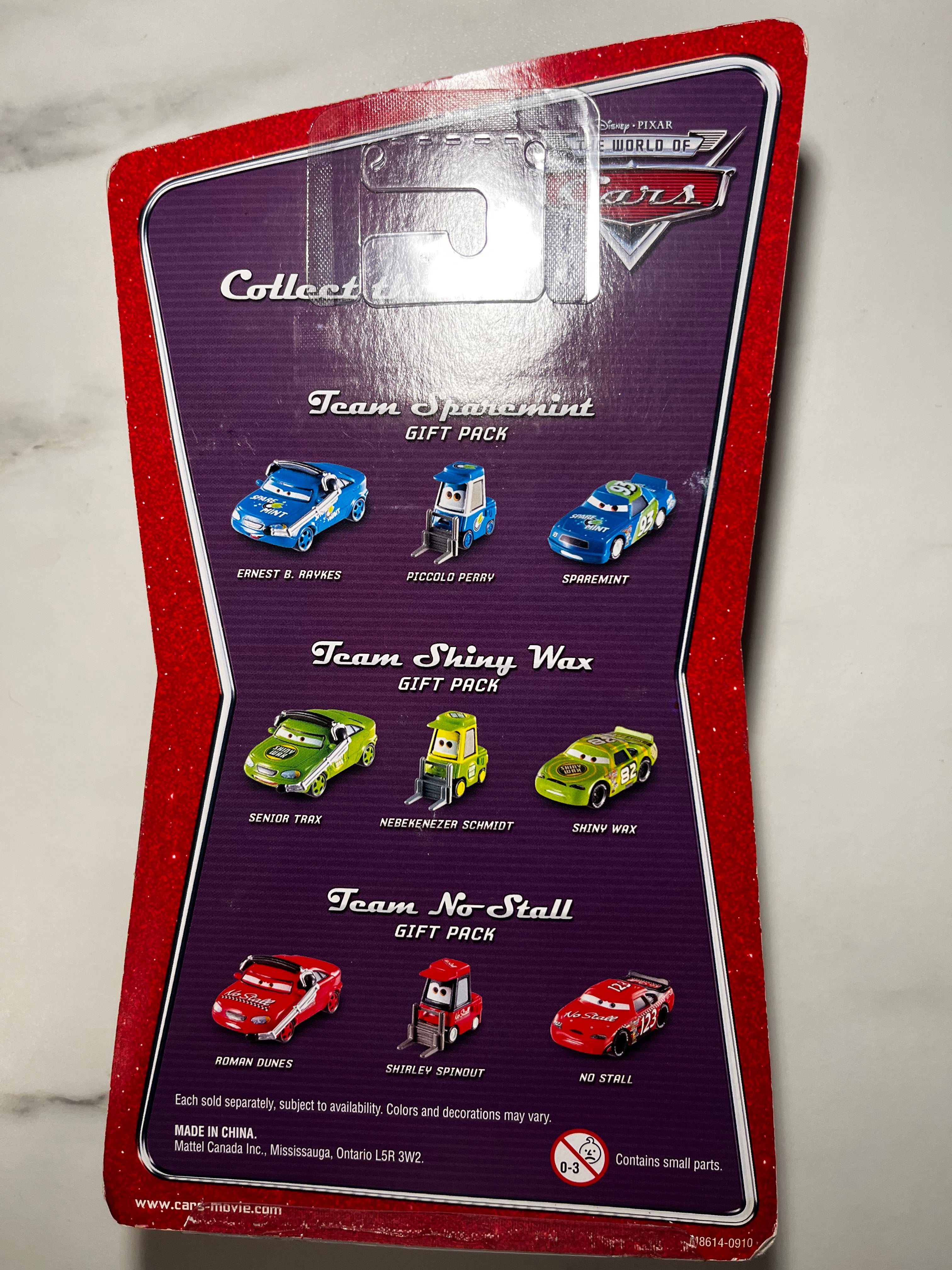 Team Shiny Wax Coffret – Disney Pixar Cars – Shiny Wax, Senior Trax & Nebekenezer Schmidt