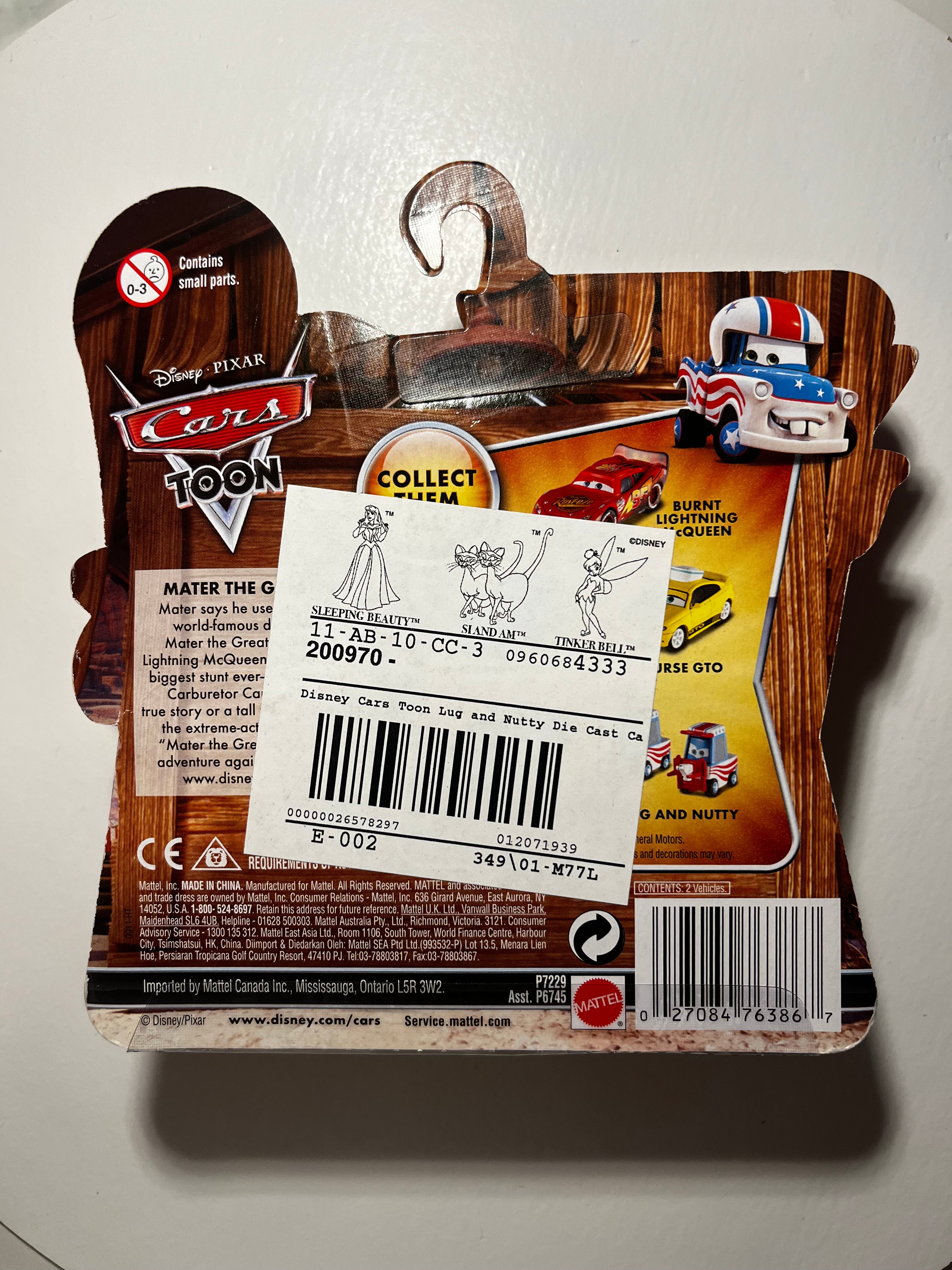 Coffret Lug and Nutty – Disney Pixar Cars Toon – Mini Forklifts Rare sous Blister