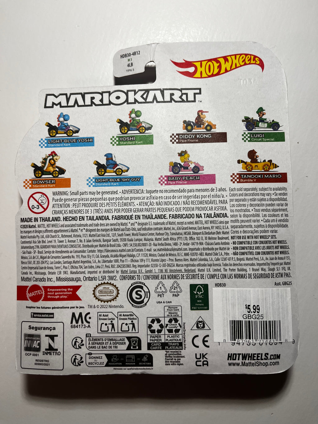 Hot Wheels Mario Kart Baby Peach Pipe Frame – Sous Blister