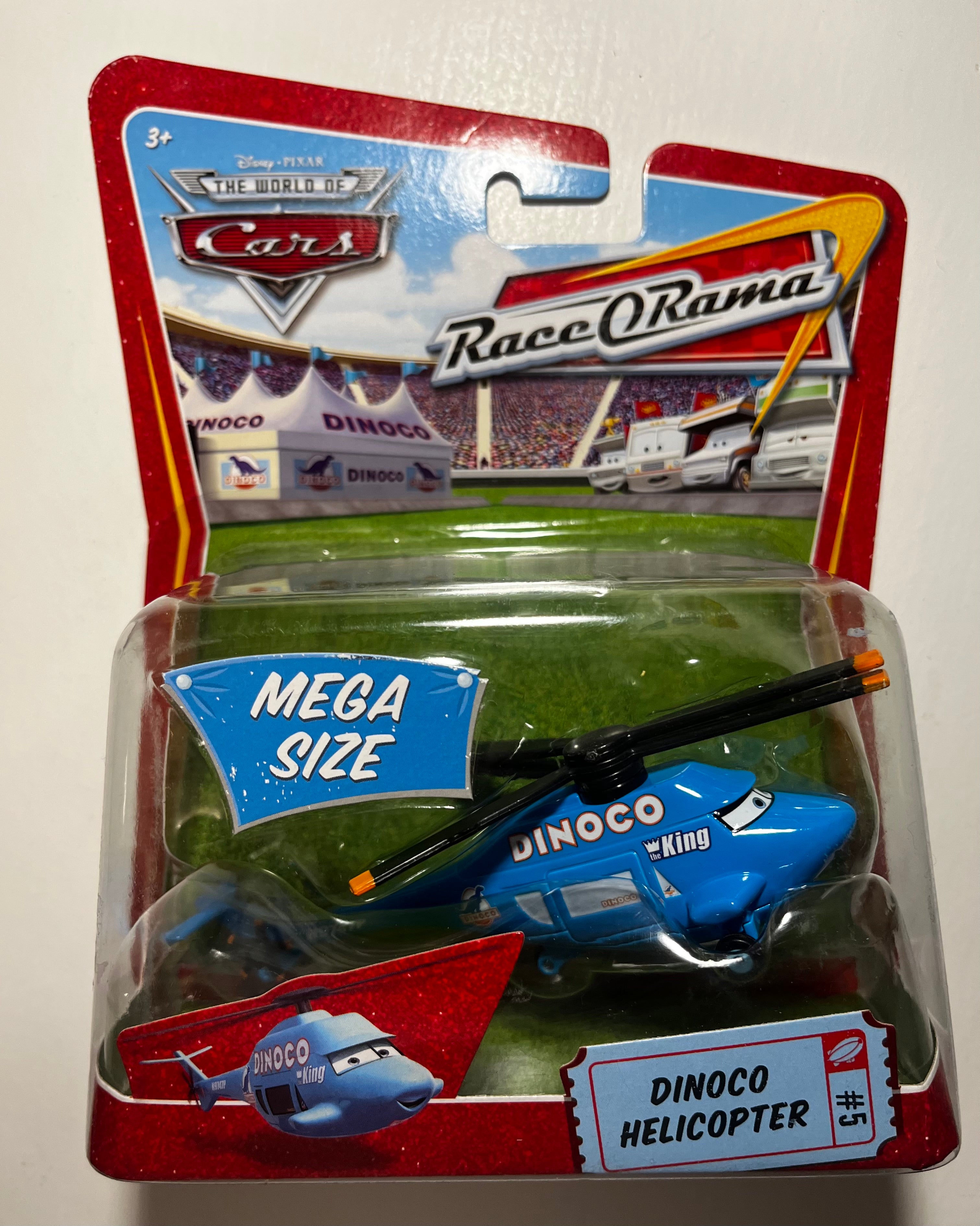 Disney Pixar Cars – Dinoco Helicopter #5 – Mega Size – Race O Rama – Sous Blister