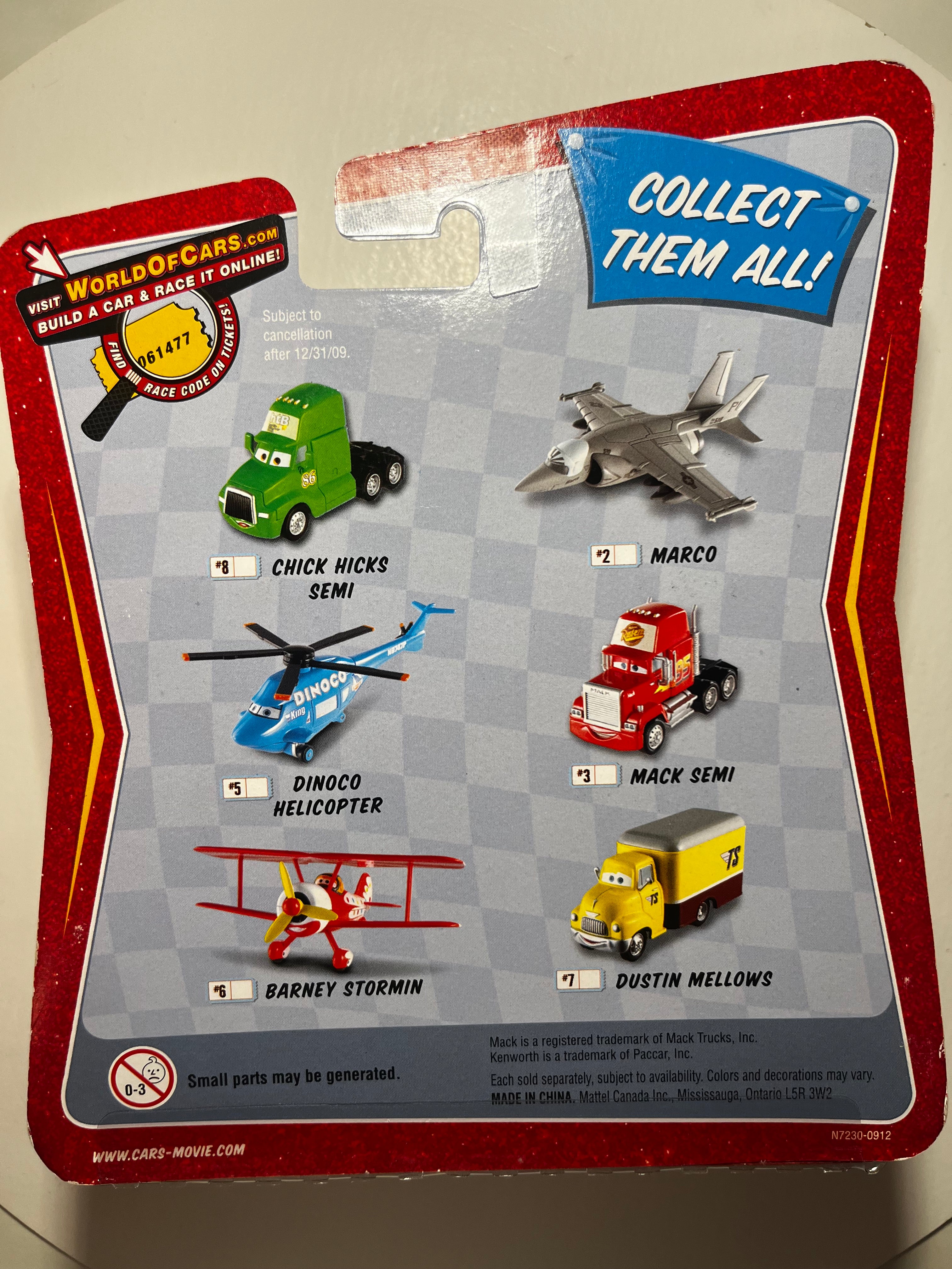 Disney Pixar Cars – Dinoco Helicopter #5 – Mega Size – Sous Blister