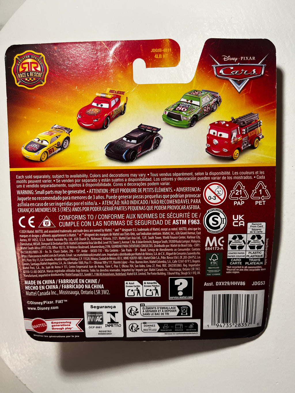 Coffret Disney Pixar Cars – Luigi & Guido Race & Rescue – Métal – Sous Blister