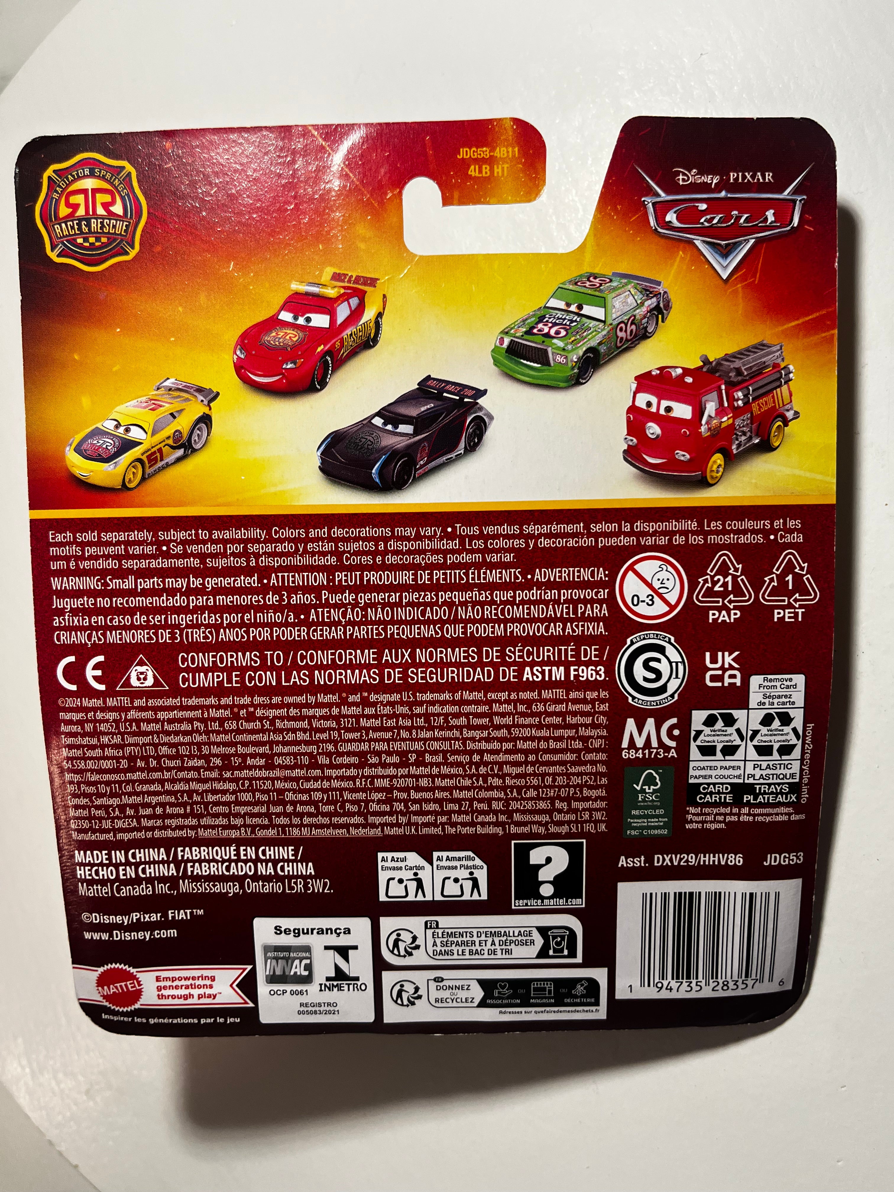 Coffret Disney Pixar Cars – Luigi & Guido Race & Rescue – Métal – Sous Blister