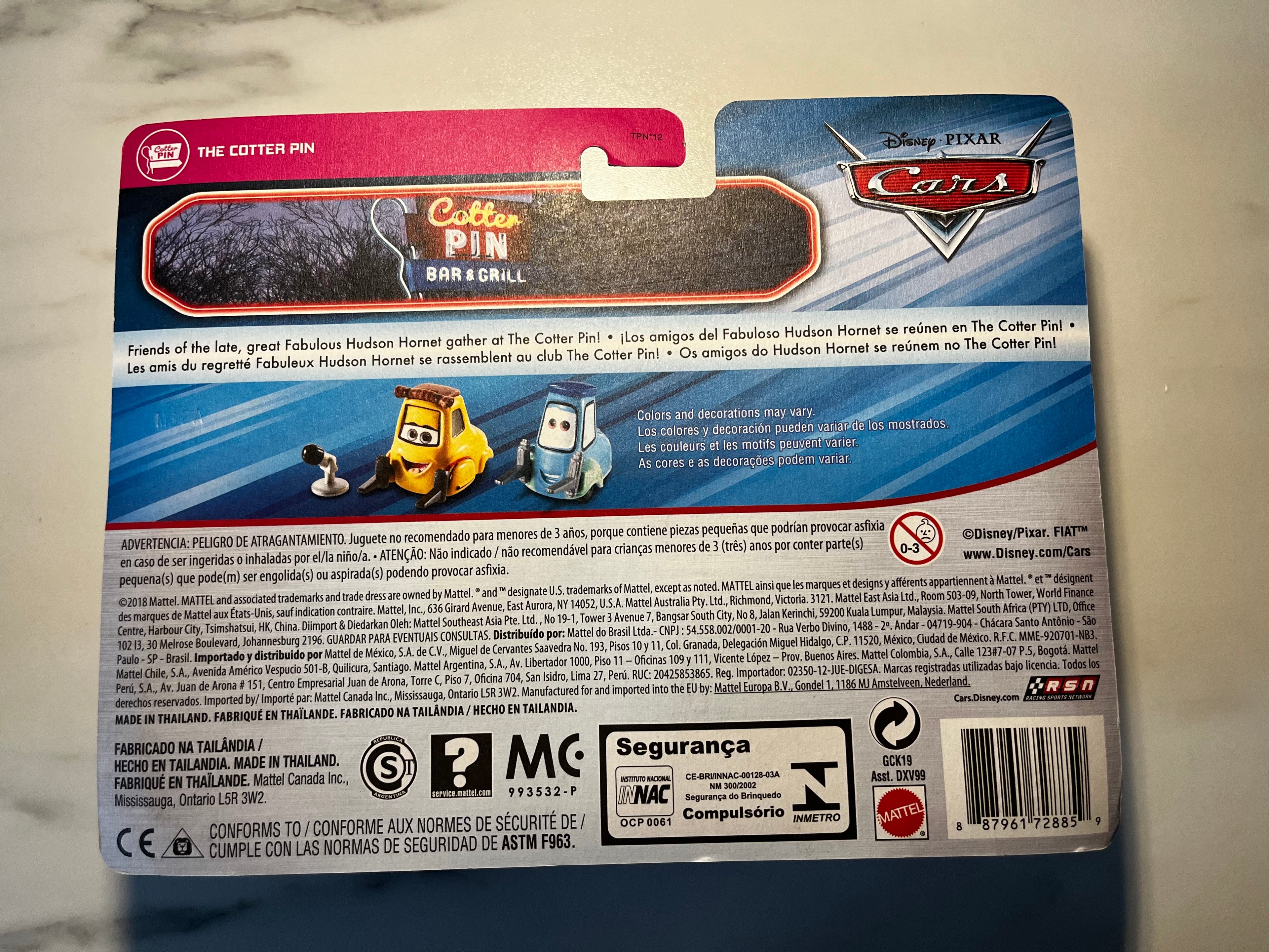 Coffret Disney Pixar Cars – Sweet Tea & Guido – The Cotter Pin – Métal – Sous Blister