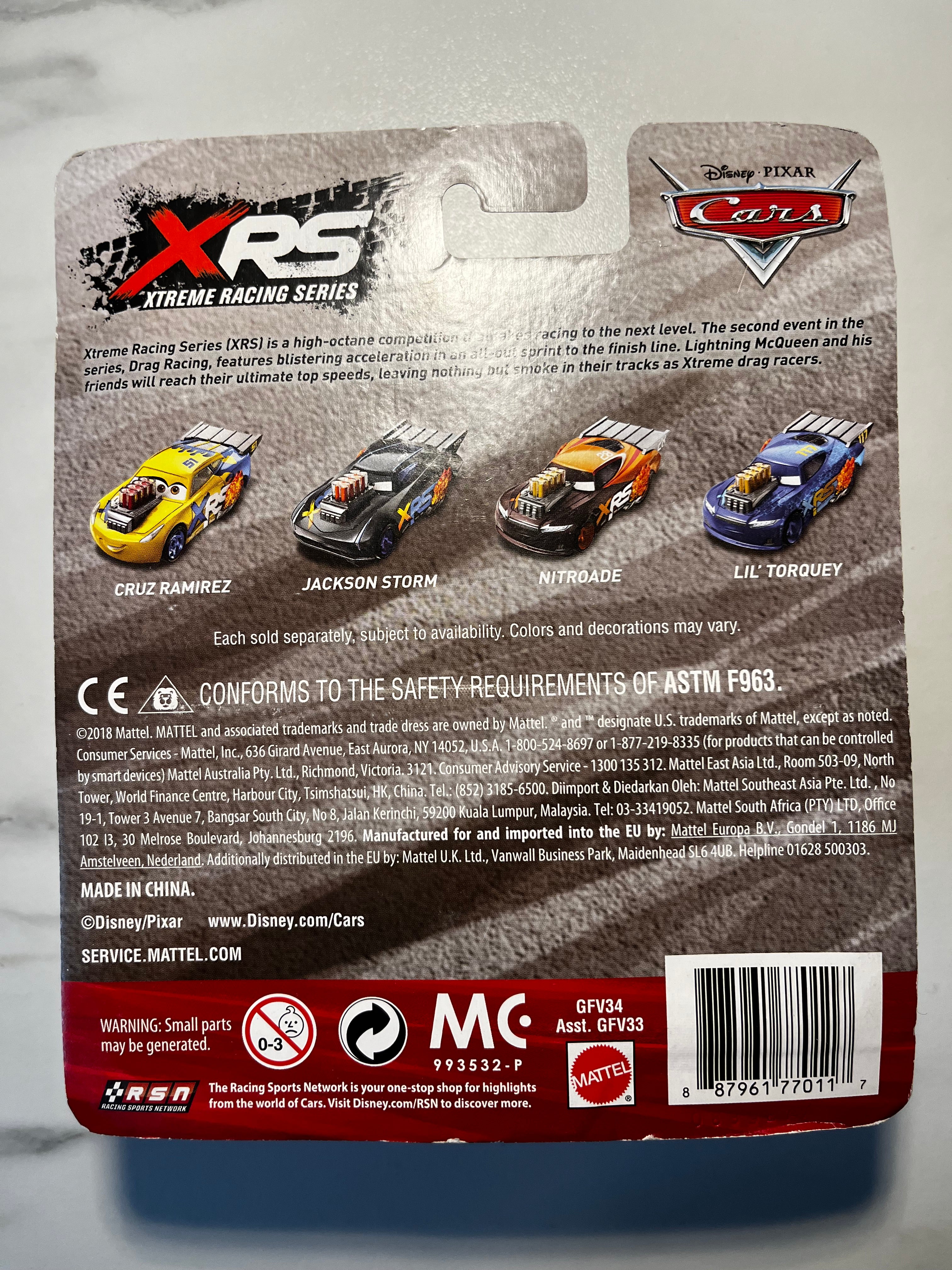 Disney Pixar Cars – Lightning McQueen – XRS Drag Racing – Moving Pistons – Sous Blister