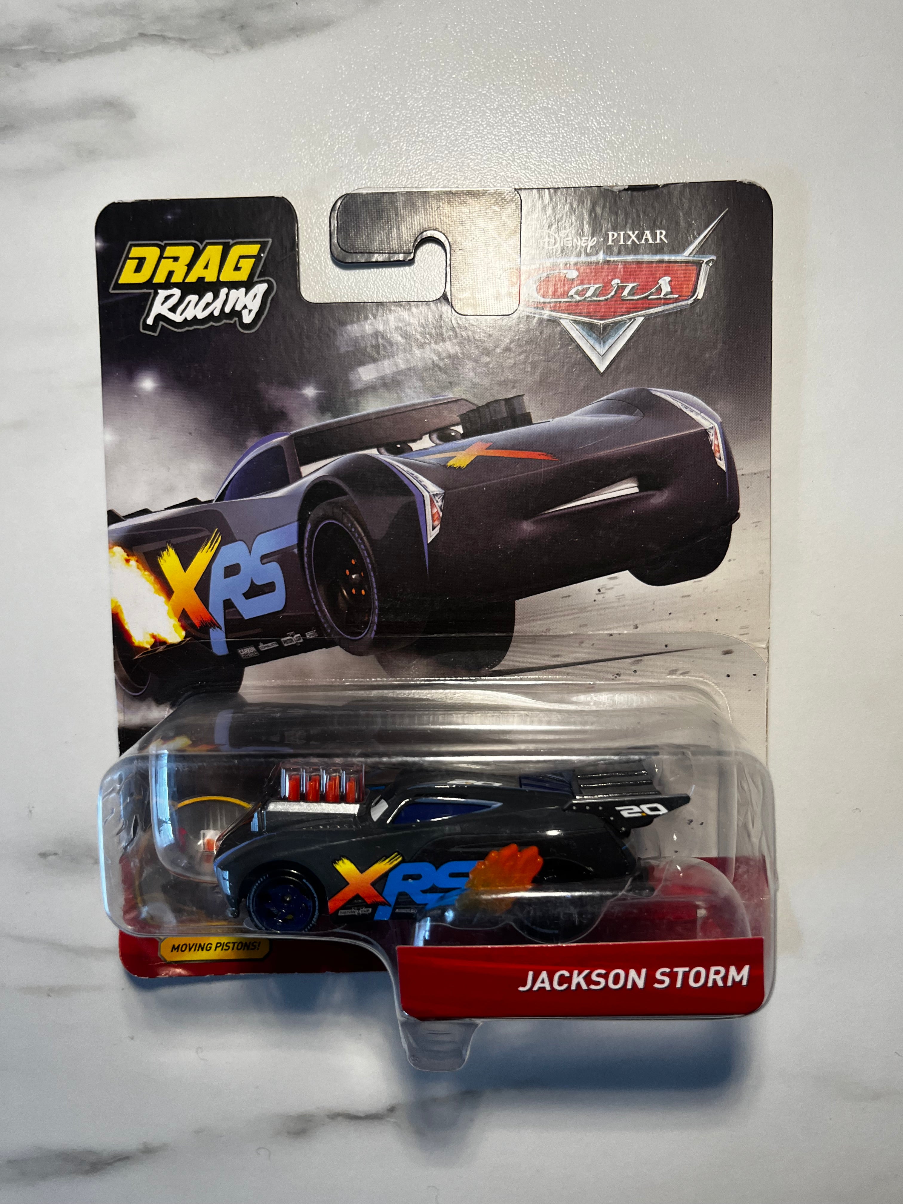 Disney Pixar Cars – Jackson Storm – XRS Drag Racing – Moving Pistons – Sous Blister
